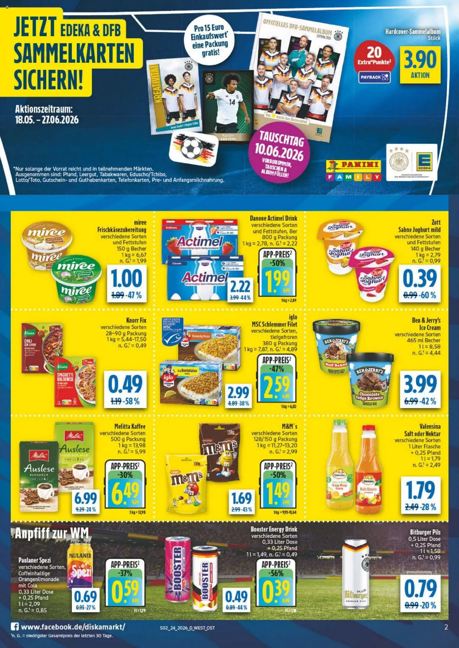 Diska - Diska Angebote Bayern KW24 – gültig ab 08.06.2026 | Seite: 6 | Produkte: Melitta, Actimel, Cola, M&M's