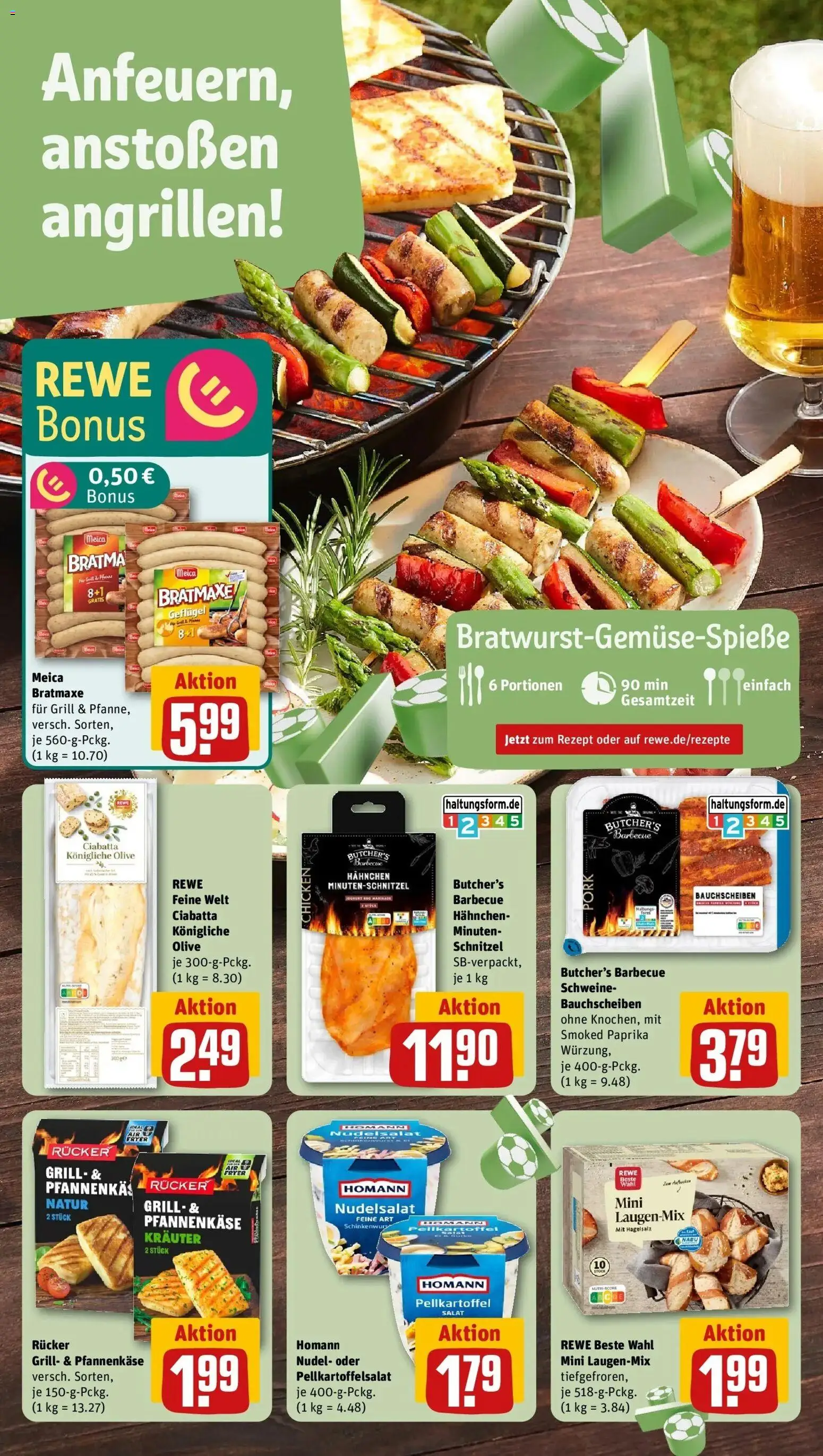 Rewe Prospekt Sulzfeld – gültig ab 08.06.2026 | Seite: 4 | Produkte: Grill, Hahnchen, Paprika, Salat