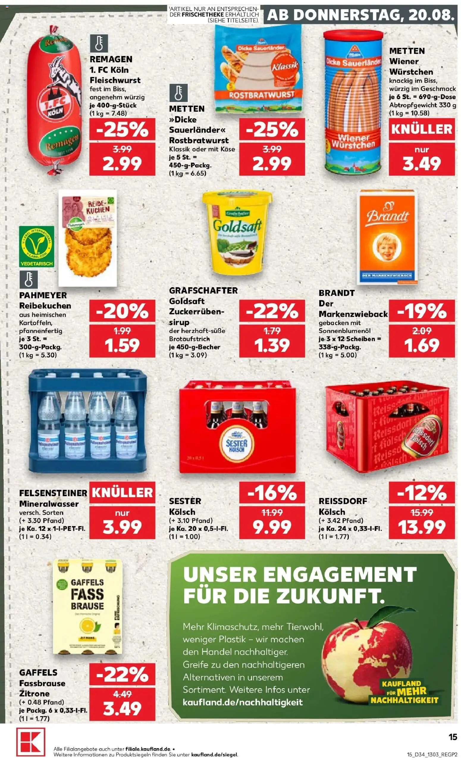 Prospekt Kaufland ab 17.08.2026 » Angebote Online zum Blättern | Seite: 26 | Produkte: Wiener wurstchen, Zitrone, Fassbrause, Kuchen