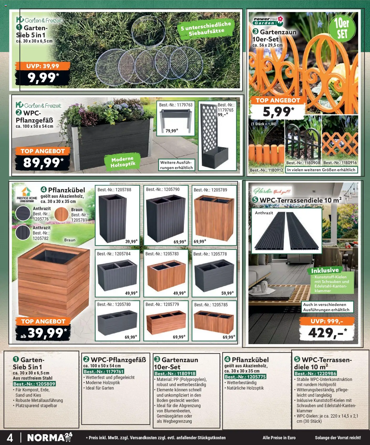 Norma Bestellmagazin Juli 2026 – gültig ab 01.07.2026 | Seite: 4 | Produkte: Top