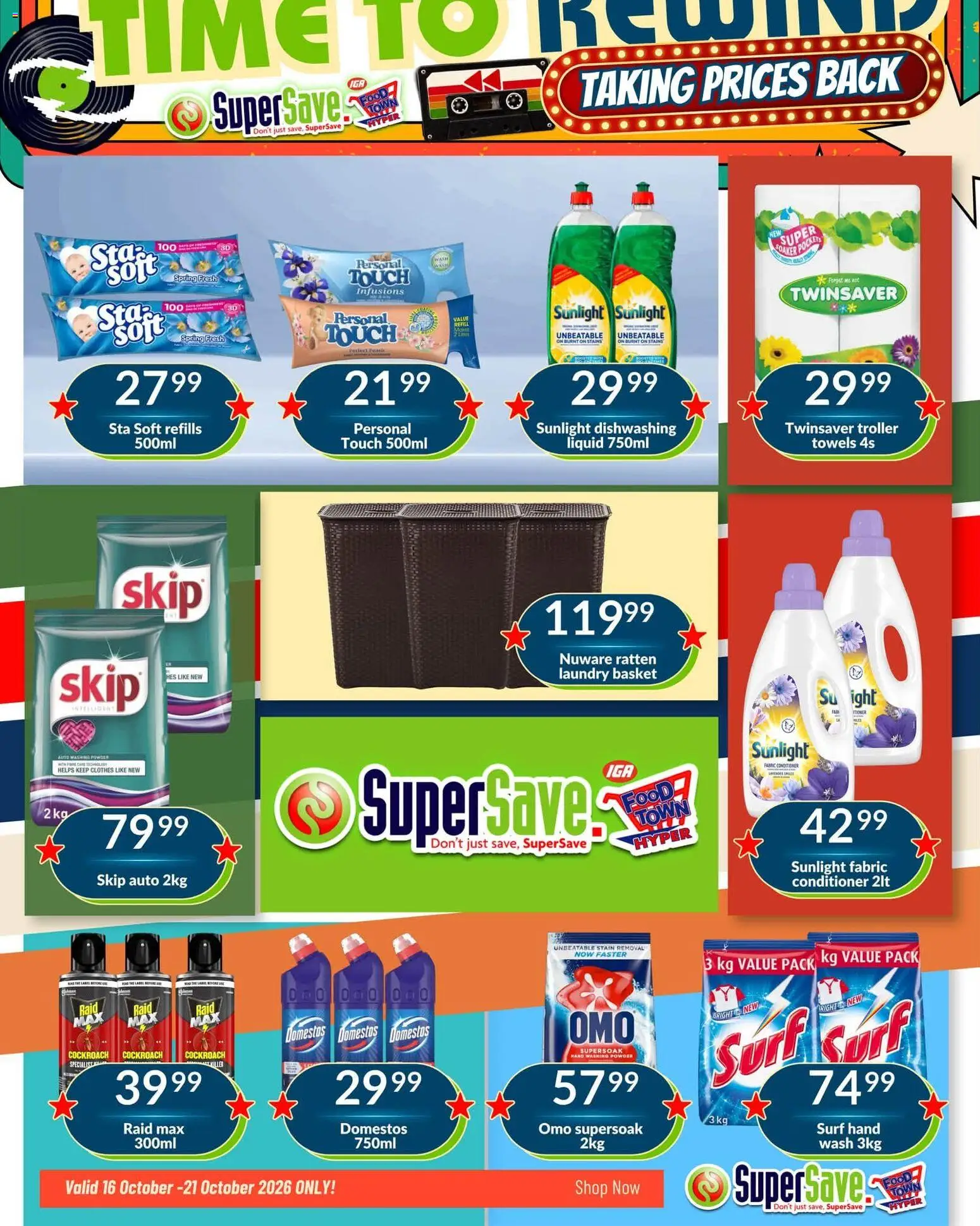New Super Save catalogue – valid from 15/10/2026 | Page: 16 | Products: Towels, Powder, Conditioner, Washing powder