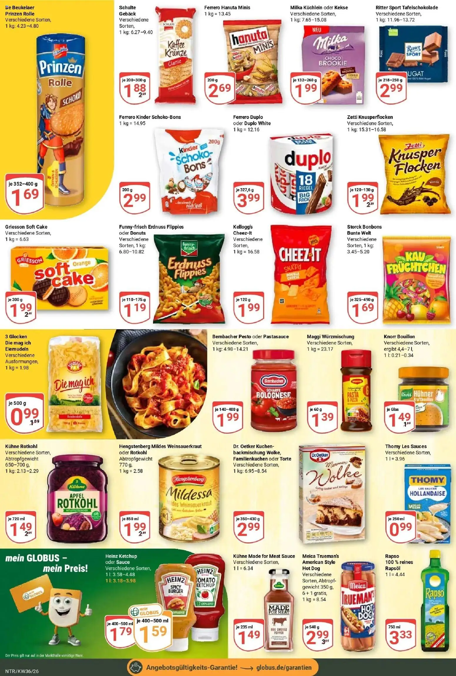 Globus Prospekt Neutraubling (ab 31.08.2026) » Angebote online | Seite: 14 | Produkte: Thomy les sauces, Ritter sport, Burger, Knorr