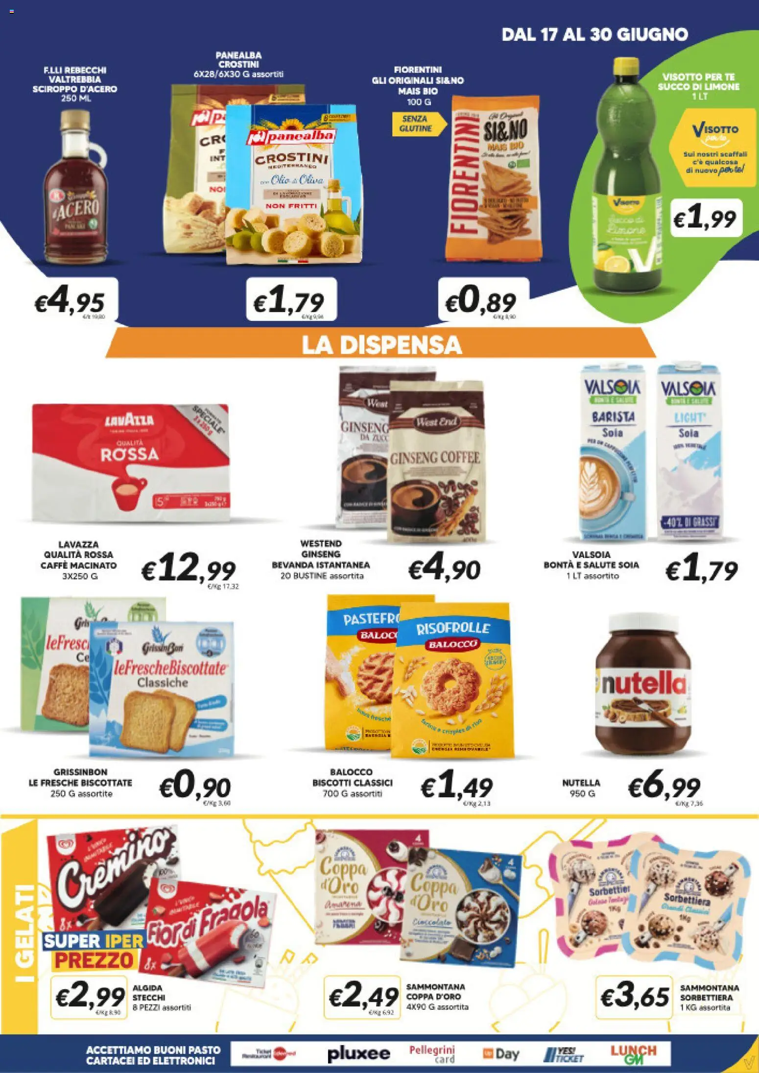 Volantino Visotto del 17.06.2026 | Pagina: 5 | Prodotti: Tè, Biscotti, Nutella, Macinato