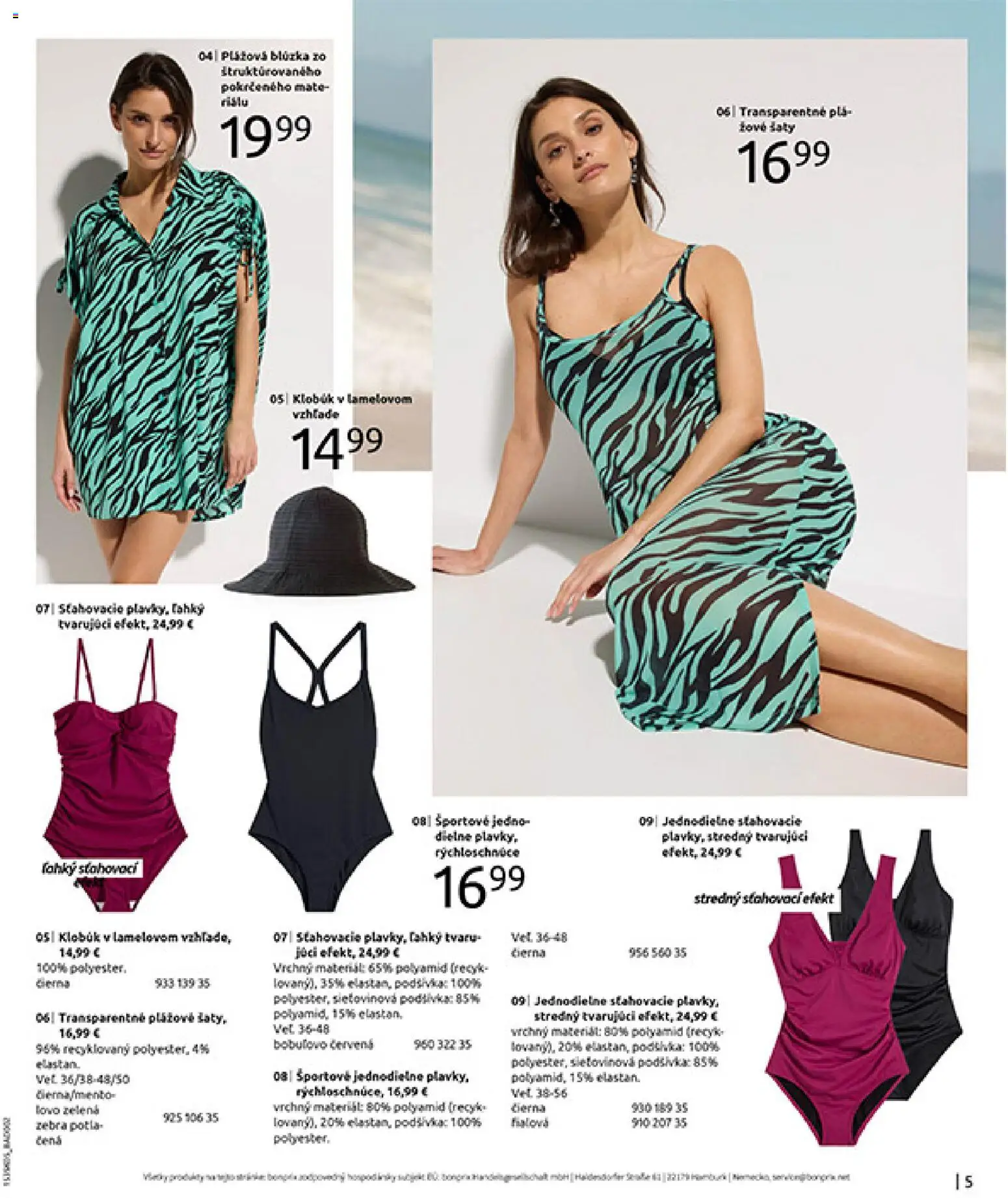 Nové Bonprix akcie – leták je platný od 01.01.2026 | Strana: 7 | Produkty: Šaty, Blúzka, Klobúk