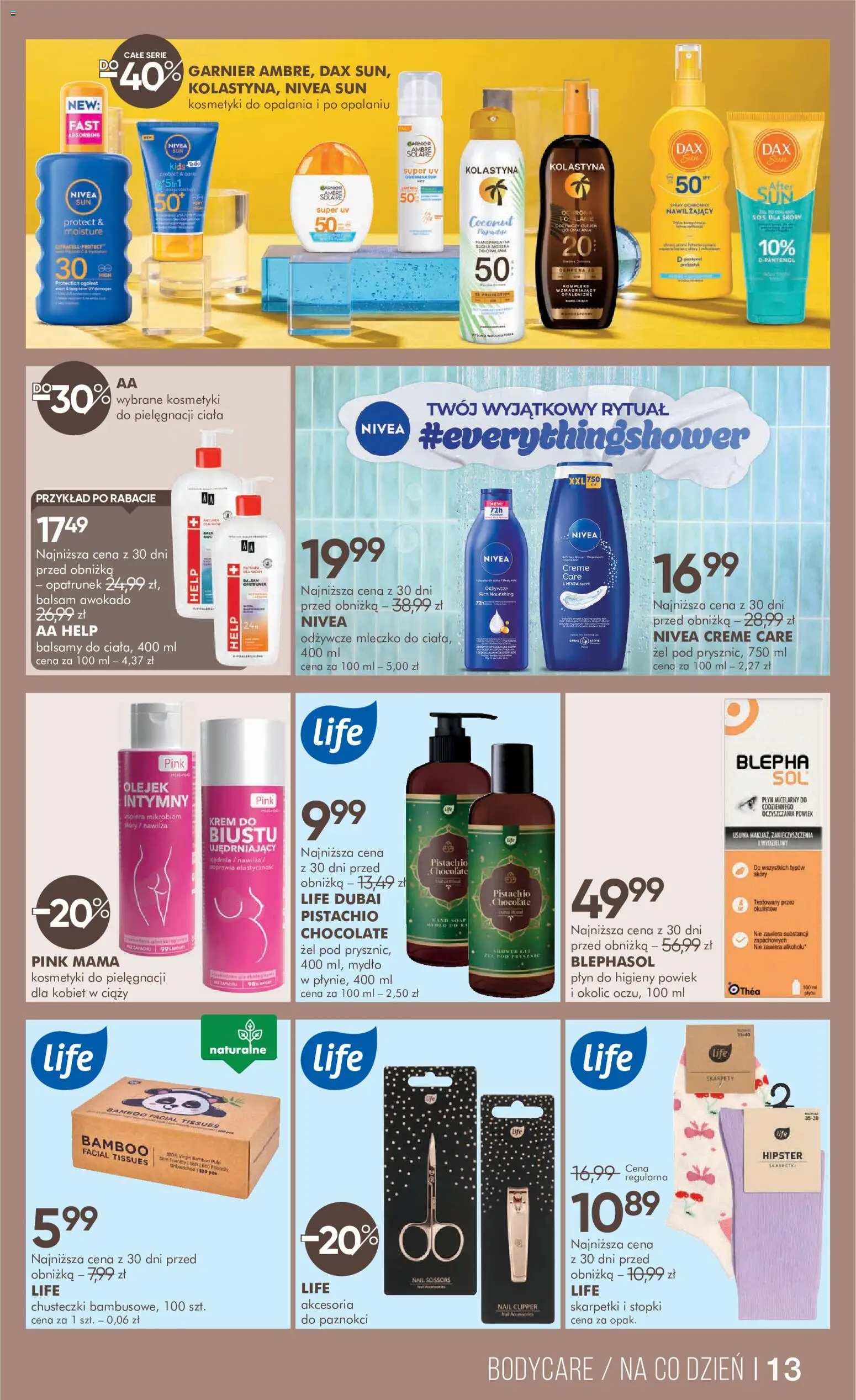 Super-pharm gazetka od 05.09.2026 | Strona: 13 | Produkty: Płyn micelarny, Chusteczki, Garnier, Krem
