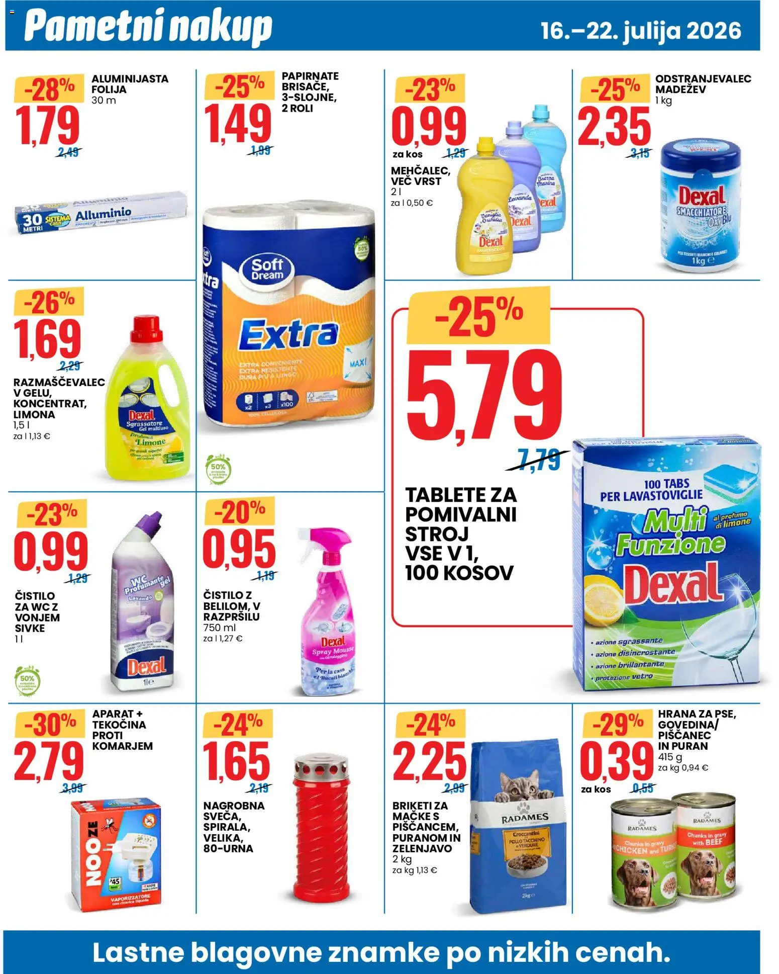 Novi Eurospin katalog ponudbe – veljaven od 16.07.2026 | Stran: 10 | Izdelki: Sveča, Odstranjevalec madezev, Folija, Briketi