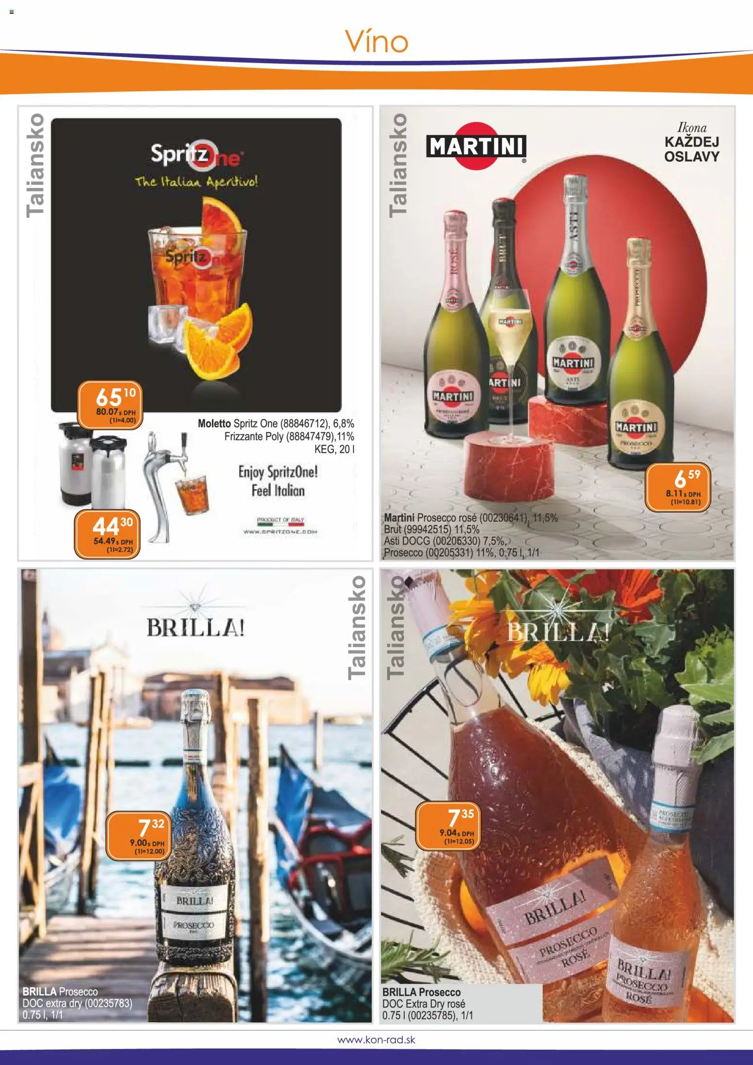 Nové KON - RAD akcie – leták je platný od 01.06.2026 | Strana: 19 | Produkty: Víno, Prosecco