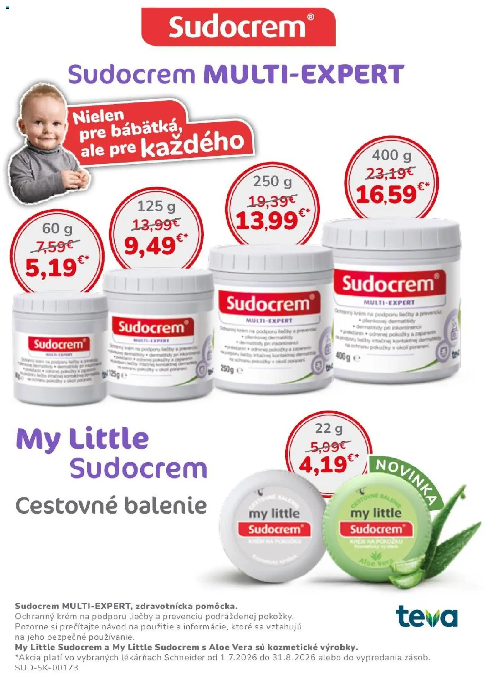 Nové Schneider lekáreň akcie – leták je platný od 01.07.2026 | Strana: 10 | Produkty: Sudocrem, Krém