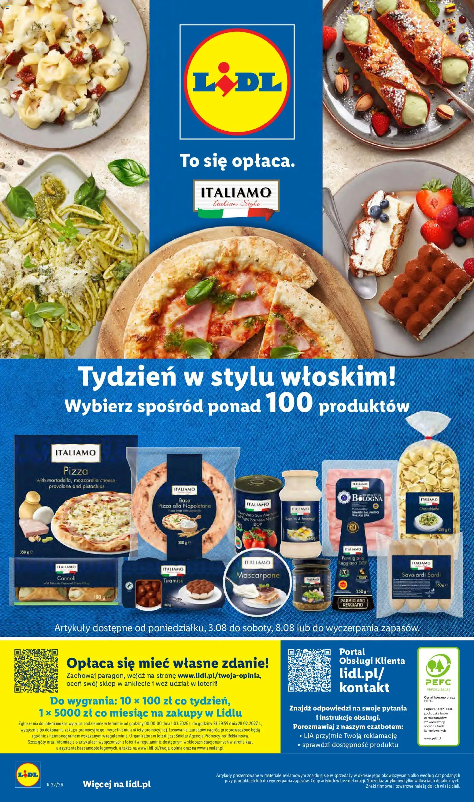 Lidl Polsko katalog od 03.08.2026 | Strana: 54 | Produkty: Pizza, Mascarpone, Mozzarella, Parmigiano Reggiano