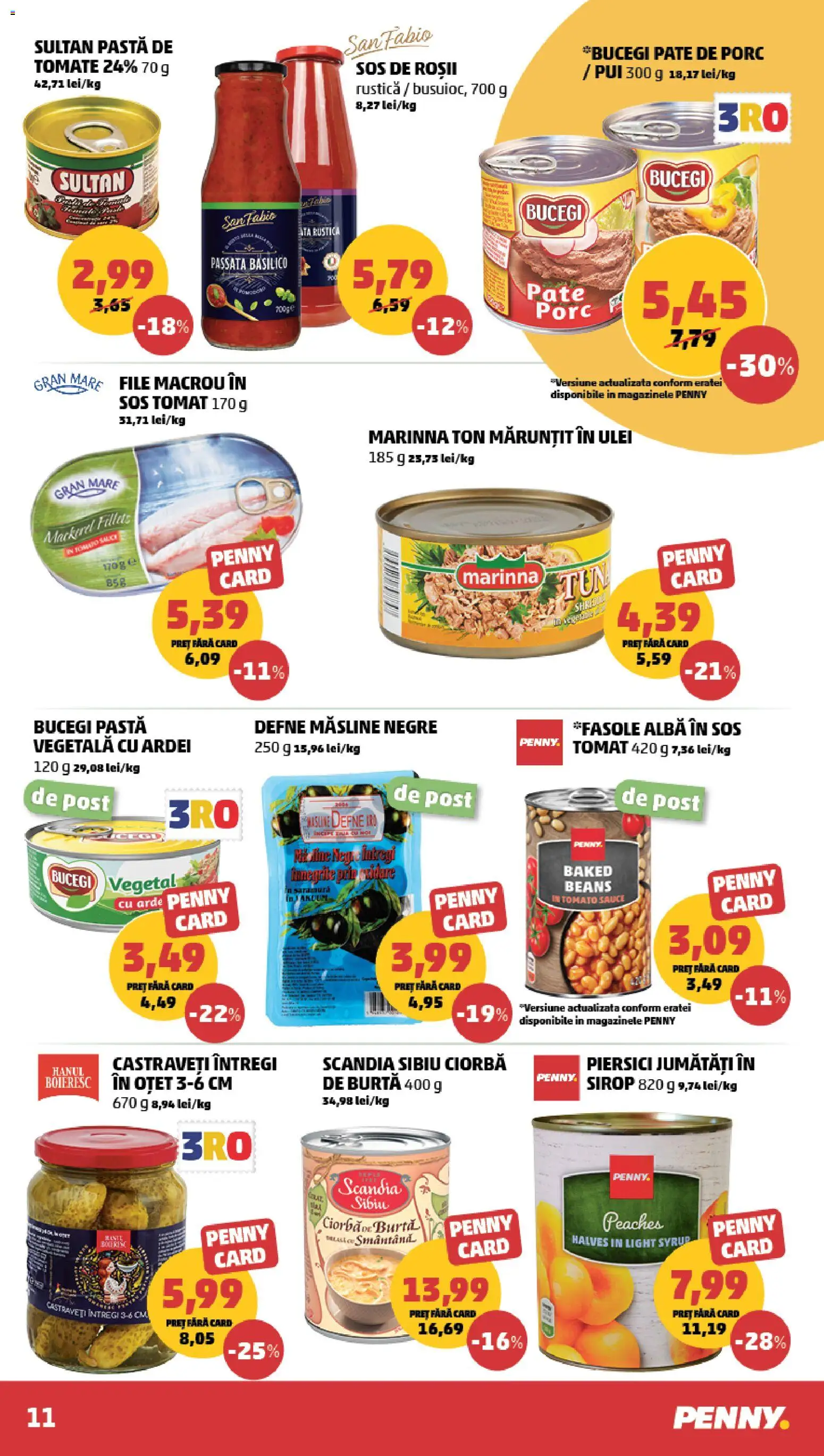 Noul catalog PENNY – valabil de la 25.03.2026 | Pagină: 11 | Produse: Pate, Ardei, Ulei, Pastă de tomate