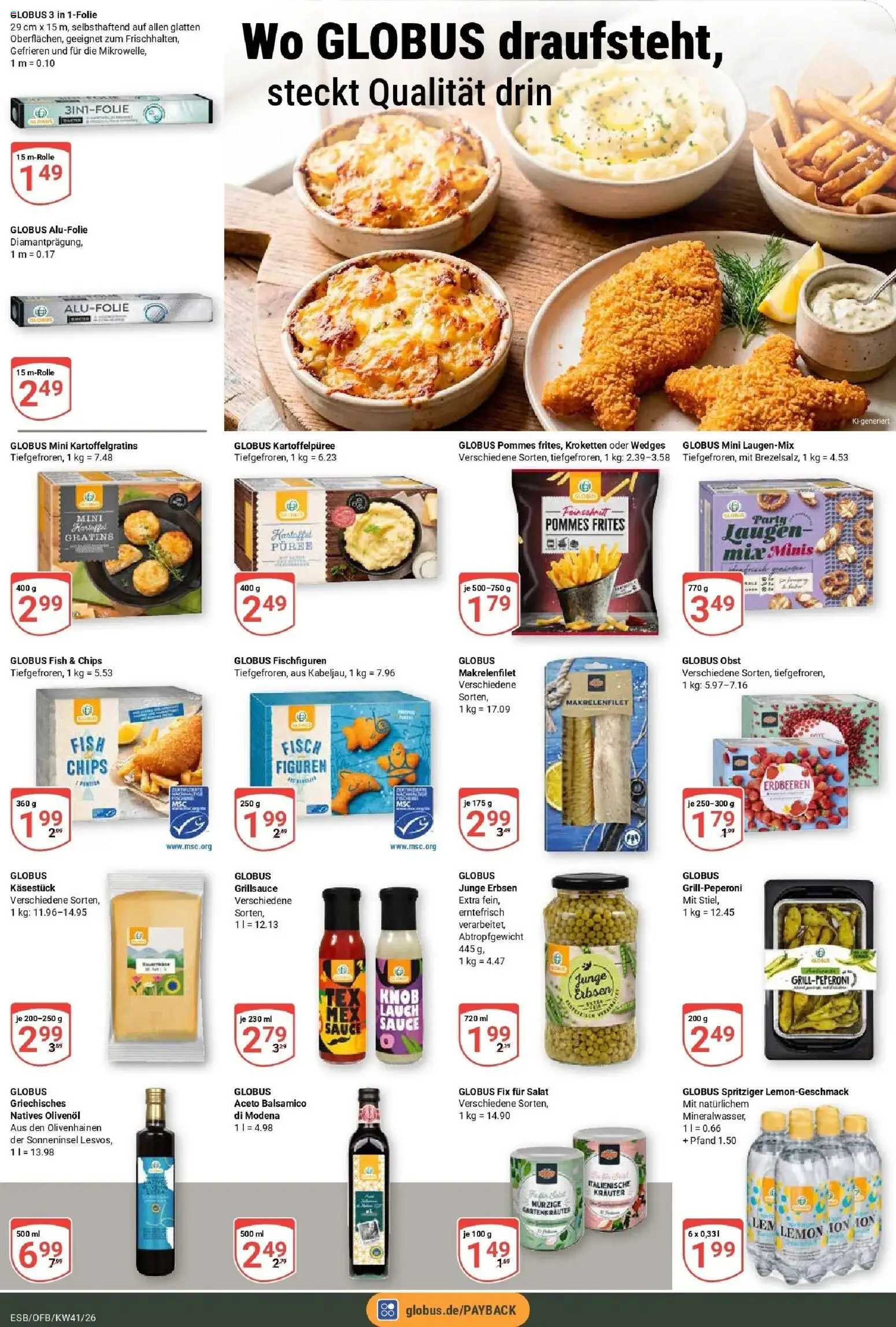 Globus Prospekt Eschborn (ab 05.10.2026) » Angebote online | Seite: 17 | Produkte: Pommes, Erdbeeren, Lauch, Erbsen
