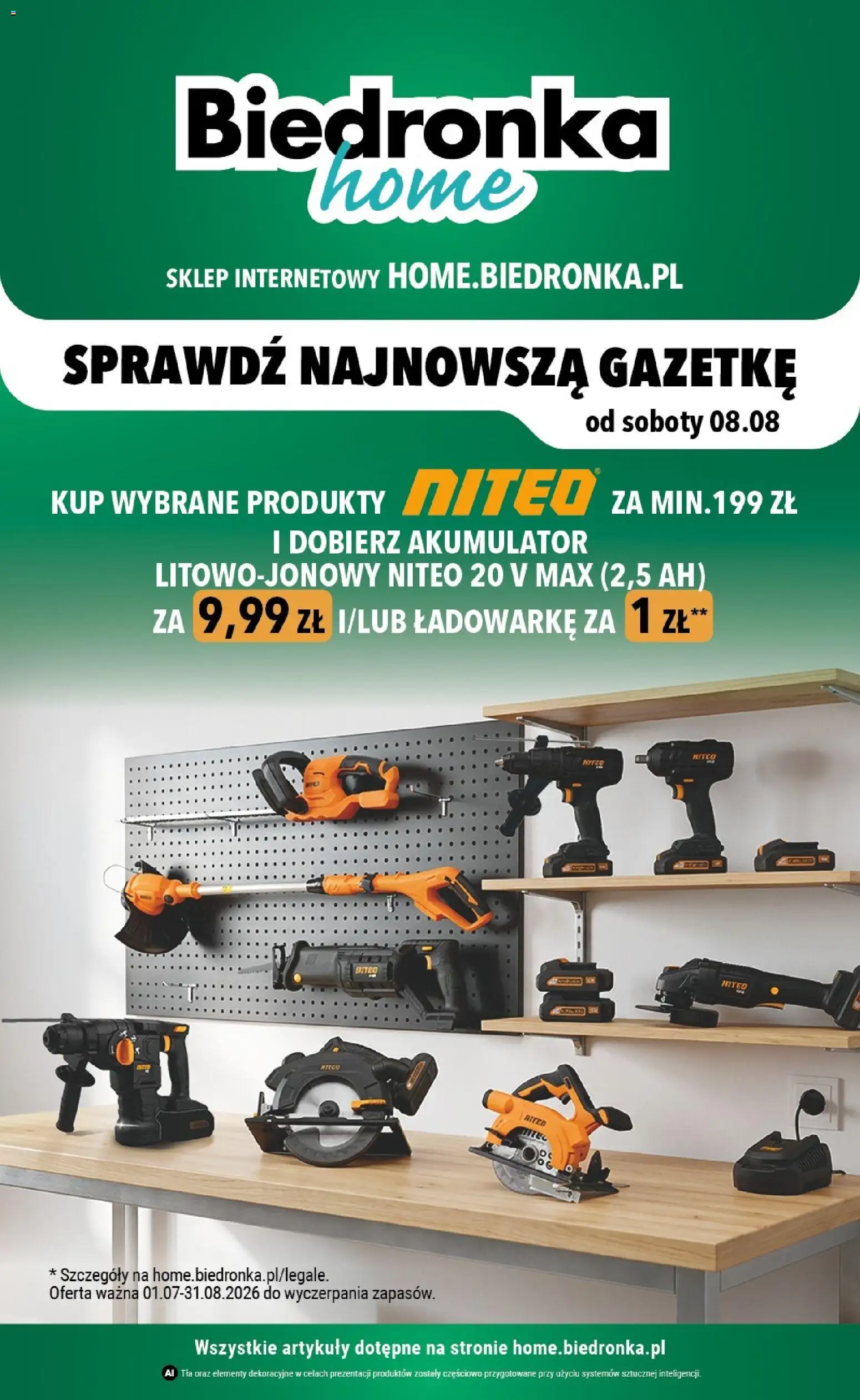 Biedronka gazetka - Home od 08.08.2026 | Strona: 1 | Produkty: Ładowarka