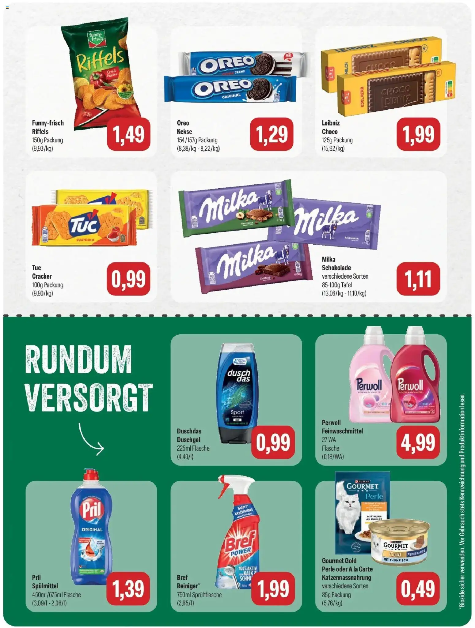 Feneberg Aktuelle Angebote (ab 12.10.2026) zum Blättern | Seite: 8 | Produkte: Thunfisch, Schokolade, Milka schokolade, Kekse