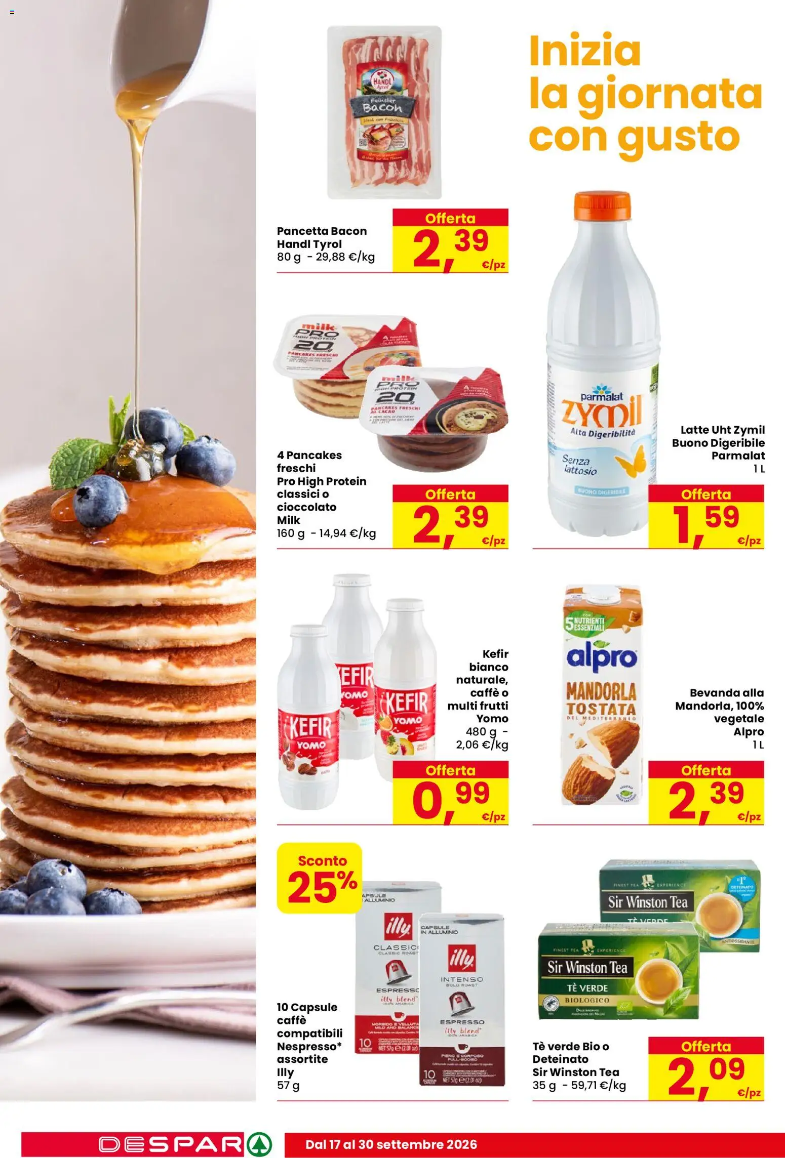 Volantino Despar del 17/09/2026 | Pagina: 10 | Prodotti: Kefir, Tè, Mandorla, Tè verde