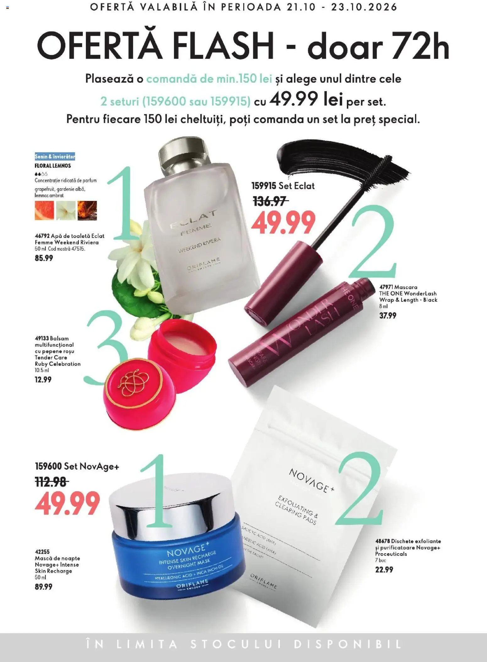 Noul catalog Oriflame – valabil de la 21.10.2026 | Pagină: 4 | Produse: Parfum, Mascara, Intense, Apă