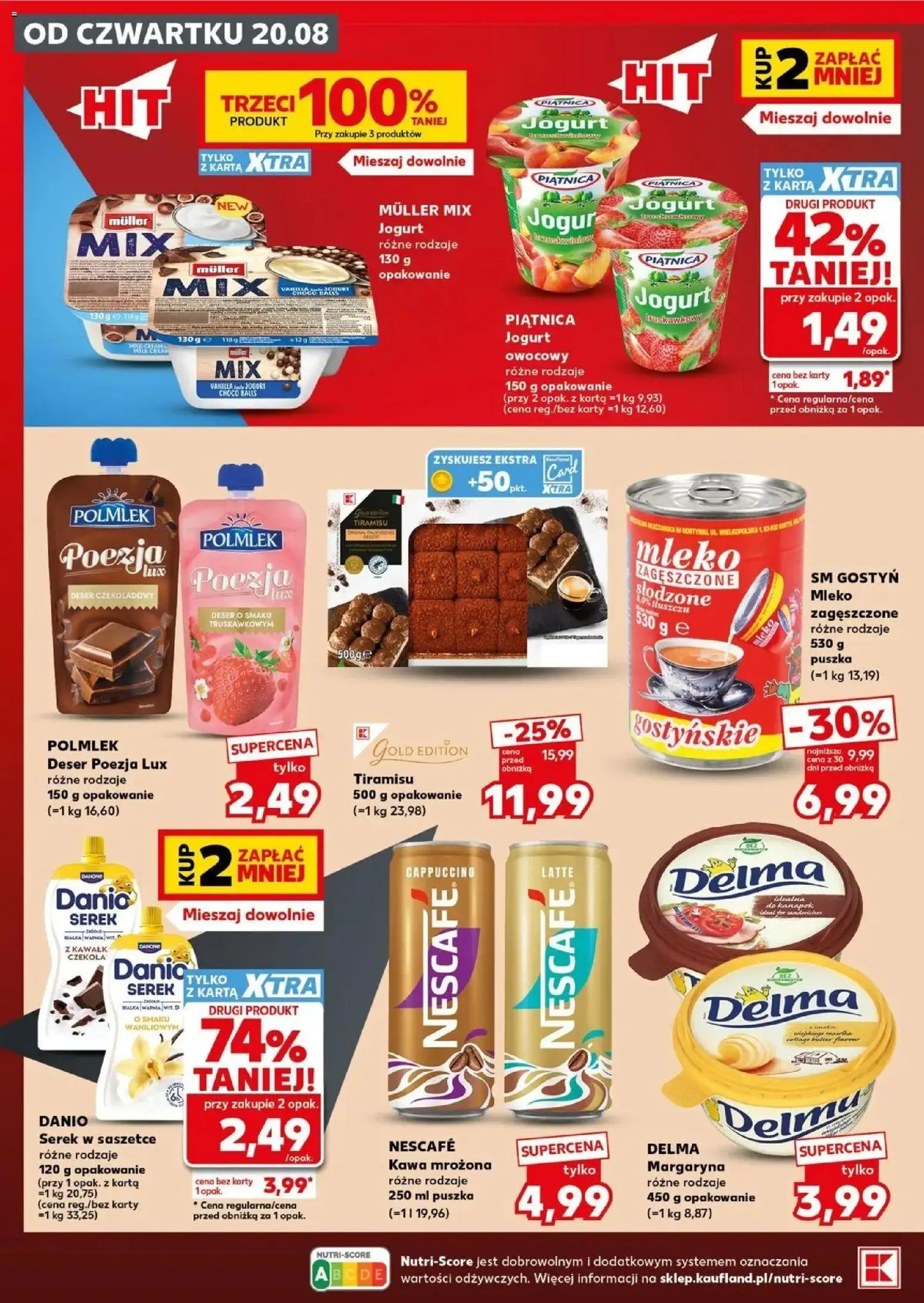 Kaufland gazetka - Mocny start od 24.08.2026 - od jutra PDF | Strona: 20 | Produkty: Mleko zagęszczone słodzone, Nescafe, Piątnica, Cappuccino