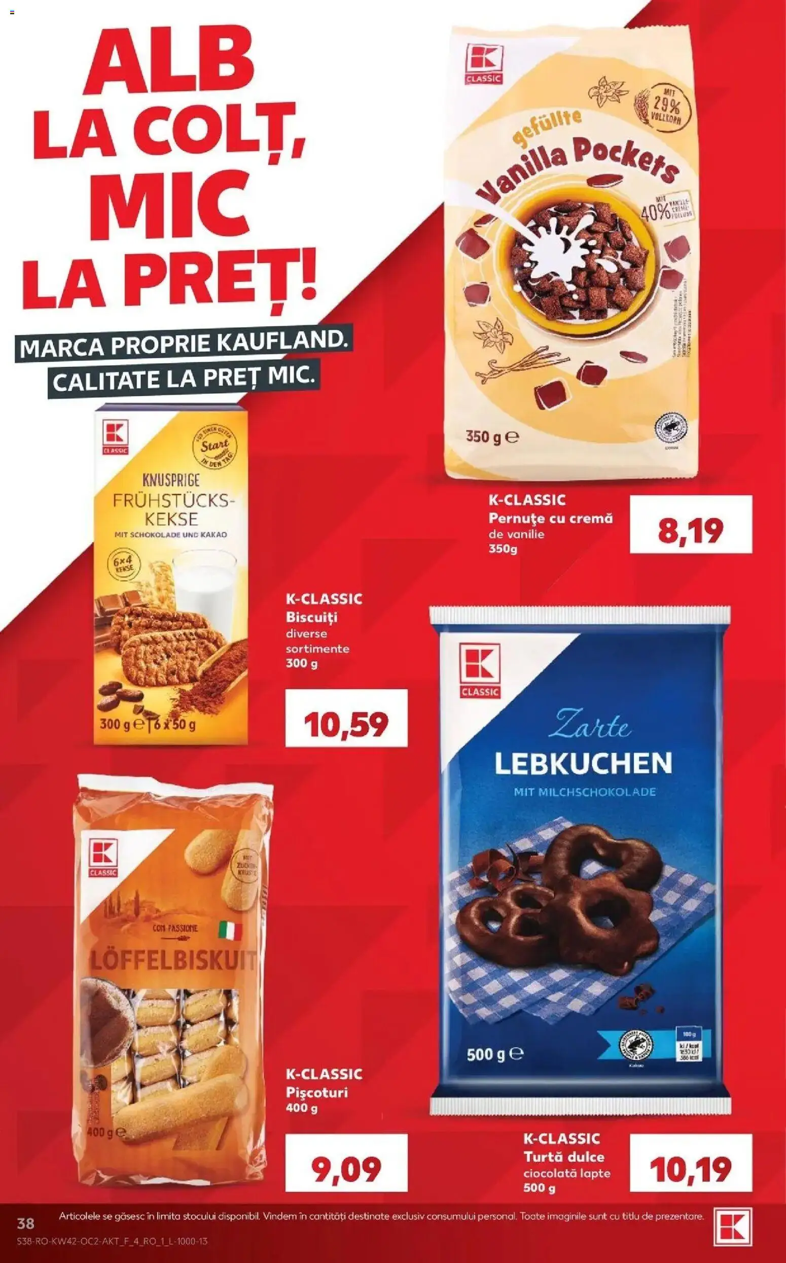 Kaufland Arad 14.10.2026 - Revista si Oferta | Pagină: 38 | Produse: Pișcoturi, Cremă, Ciocolată, Turtă dulce