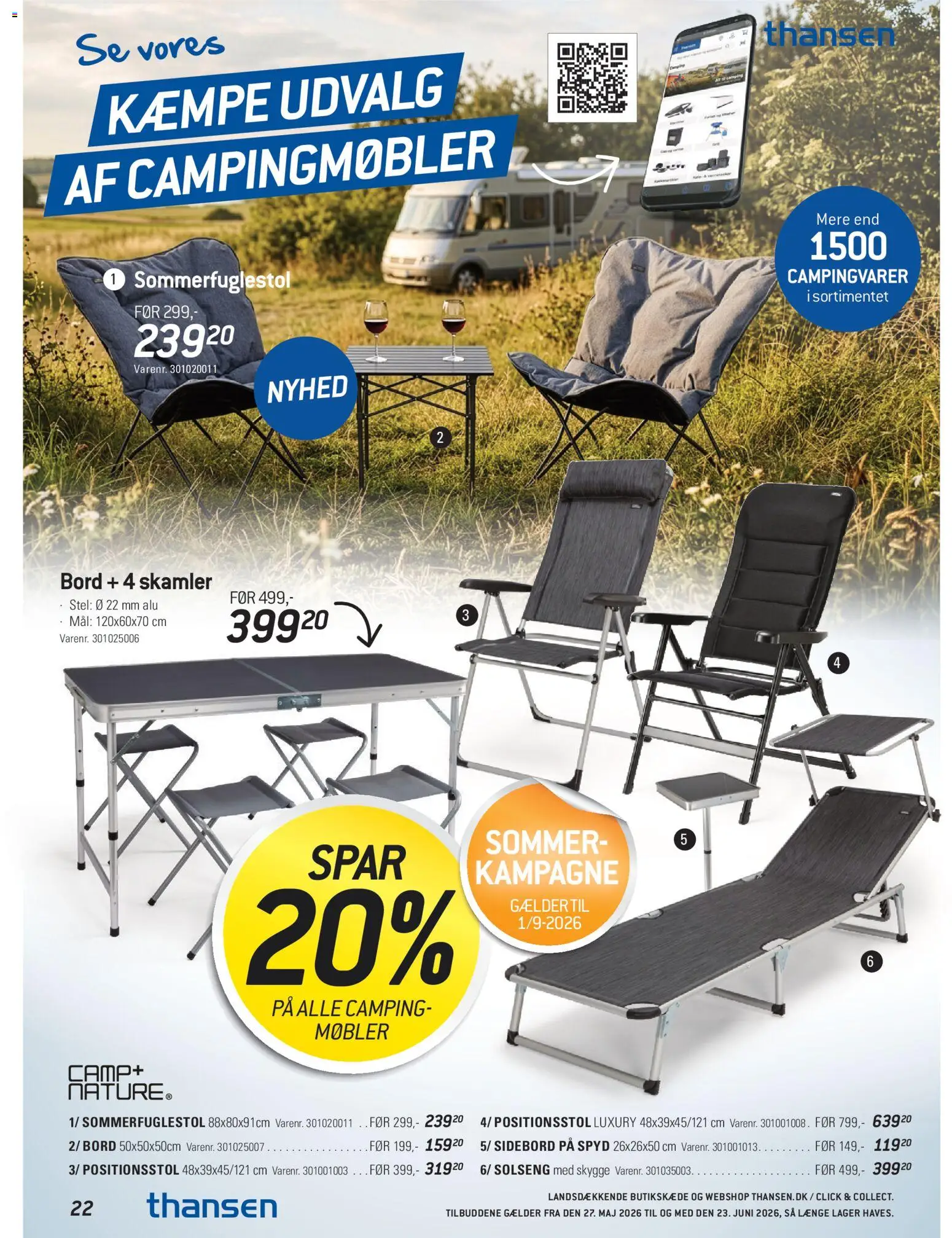 Thansen tilbudsavis – gyldig fra 27.05.2026 | Side: 22 | Produkter: Bord