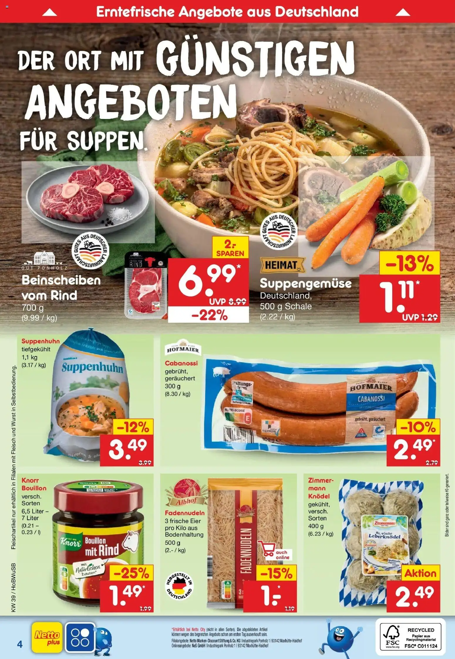 Netto Marken-Discount Prospekt Hannover – gültig ab 21.09.2026 | Seite: 7 | Produkte: Leberknödel, Eier, Wurst, Fleisch