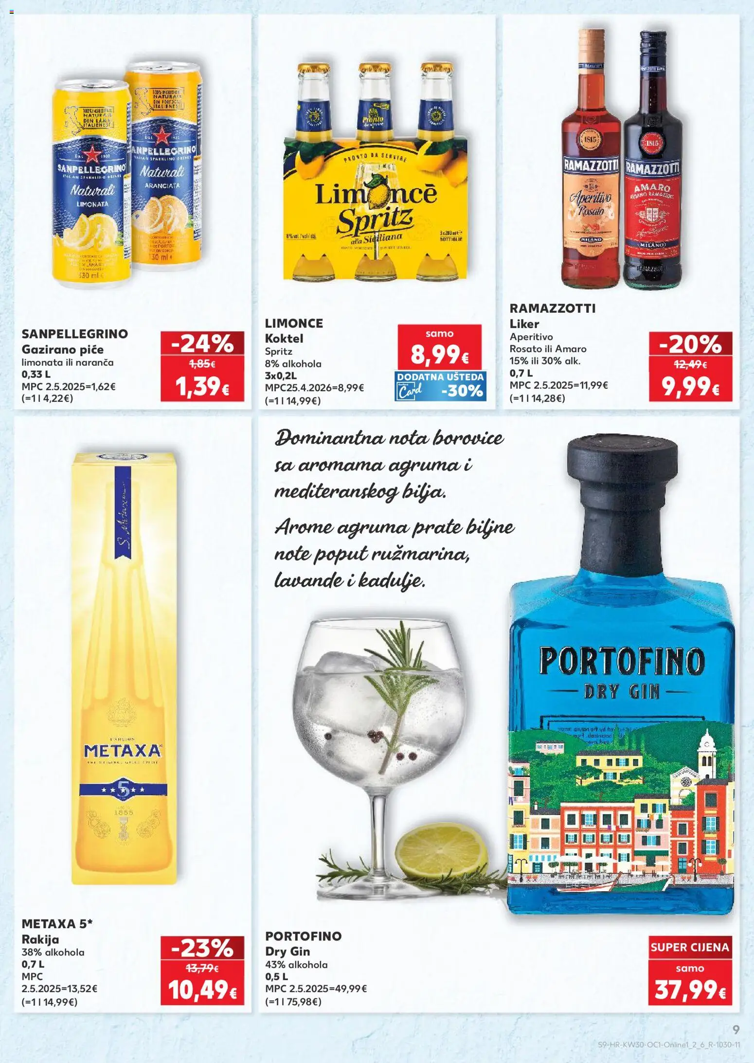 Kaufland katalog | vrijedi od 22.07.2026 | Stranica: 9 | Proizvodi: Gin, Liker, Rakija