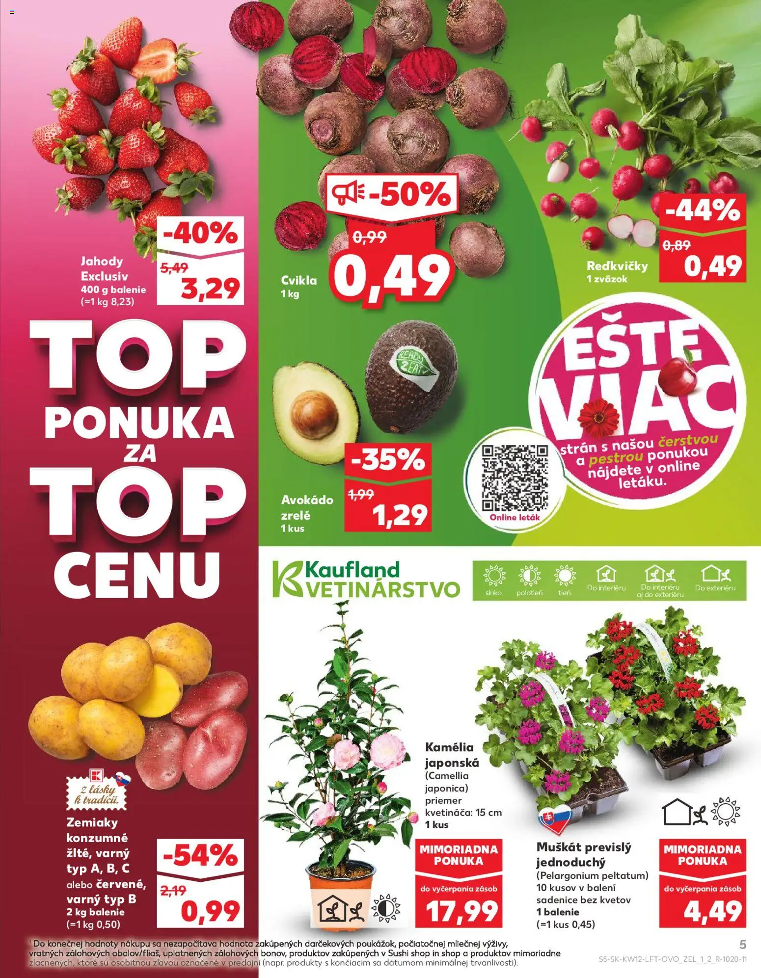 Nové Kaufland akcie – leták je platný od 19.03.2026 | Strana: 5 | Produkty: Jahody, Cvikla, Avokádo, Sushi
