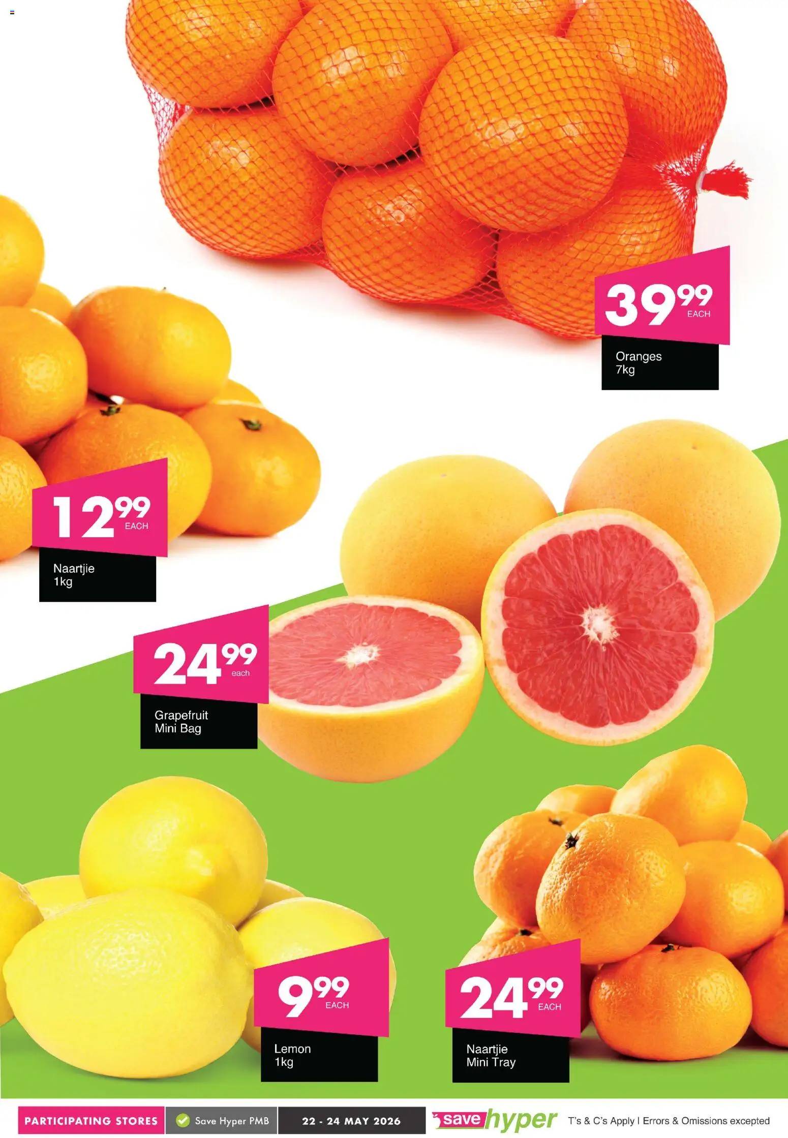 New Save catalogue – valid from 22.05.2026 | Page: 6 | Products: Tray, Oranges, Grapefruit, Lemon