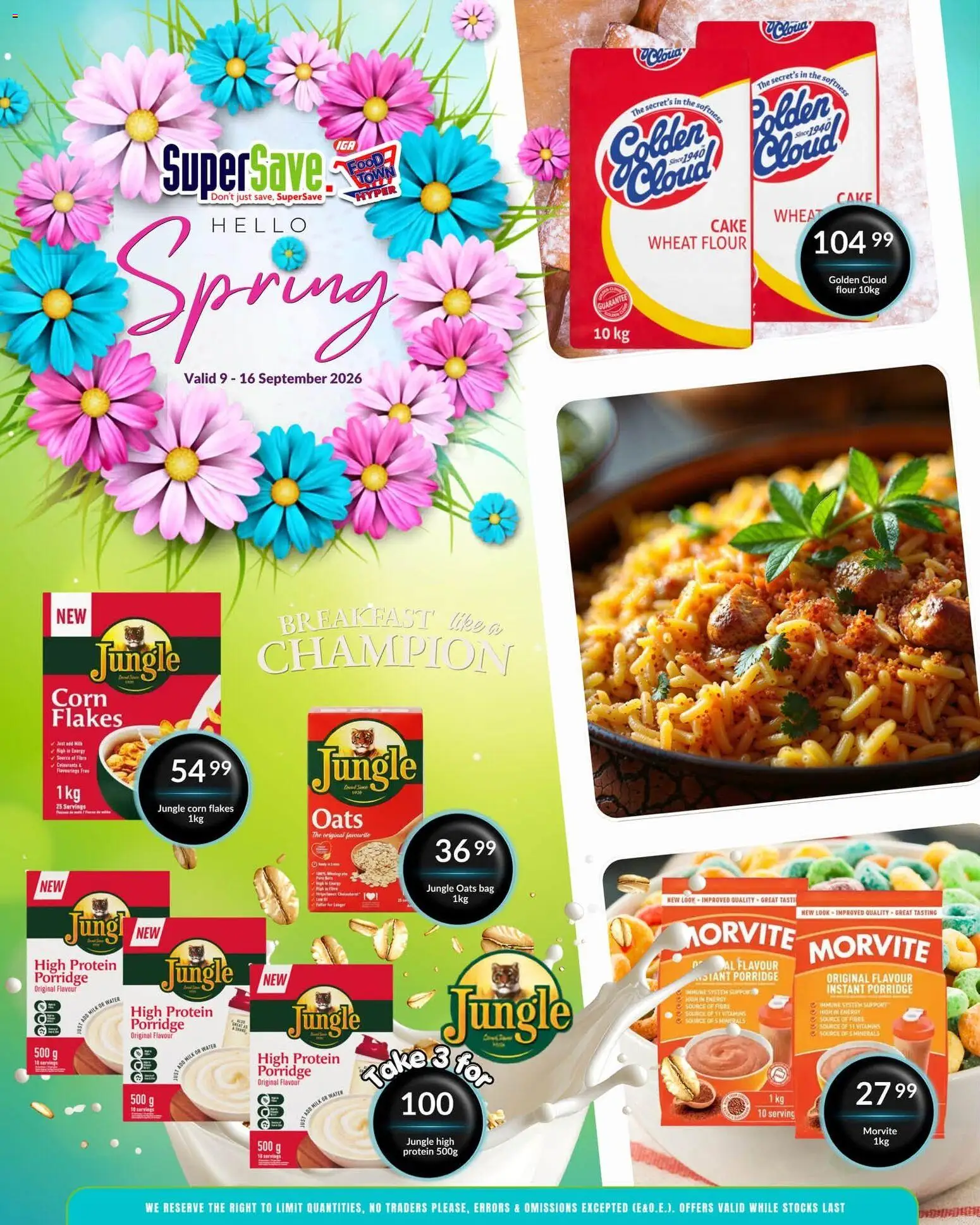 New Super Save catalogue – valid from 09/09/2026 | Page: 9 | Products: Corn, Flour, Breakfast, Protein