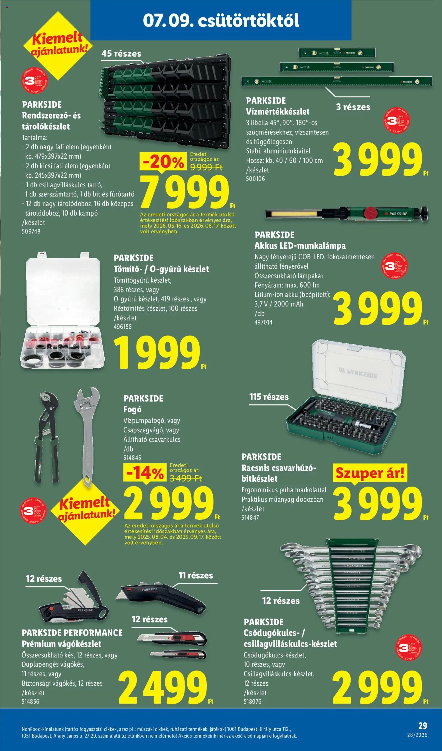 Lidl akciós ujság - amely érvényes a következő dátumtól: 2026.07.09. | Oldal: 29