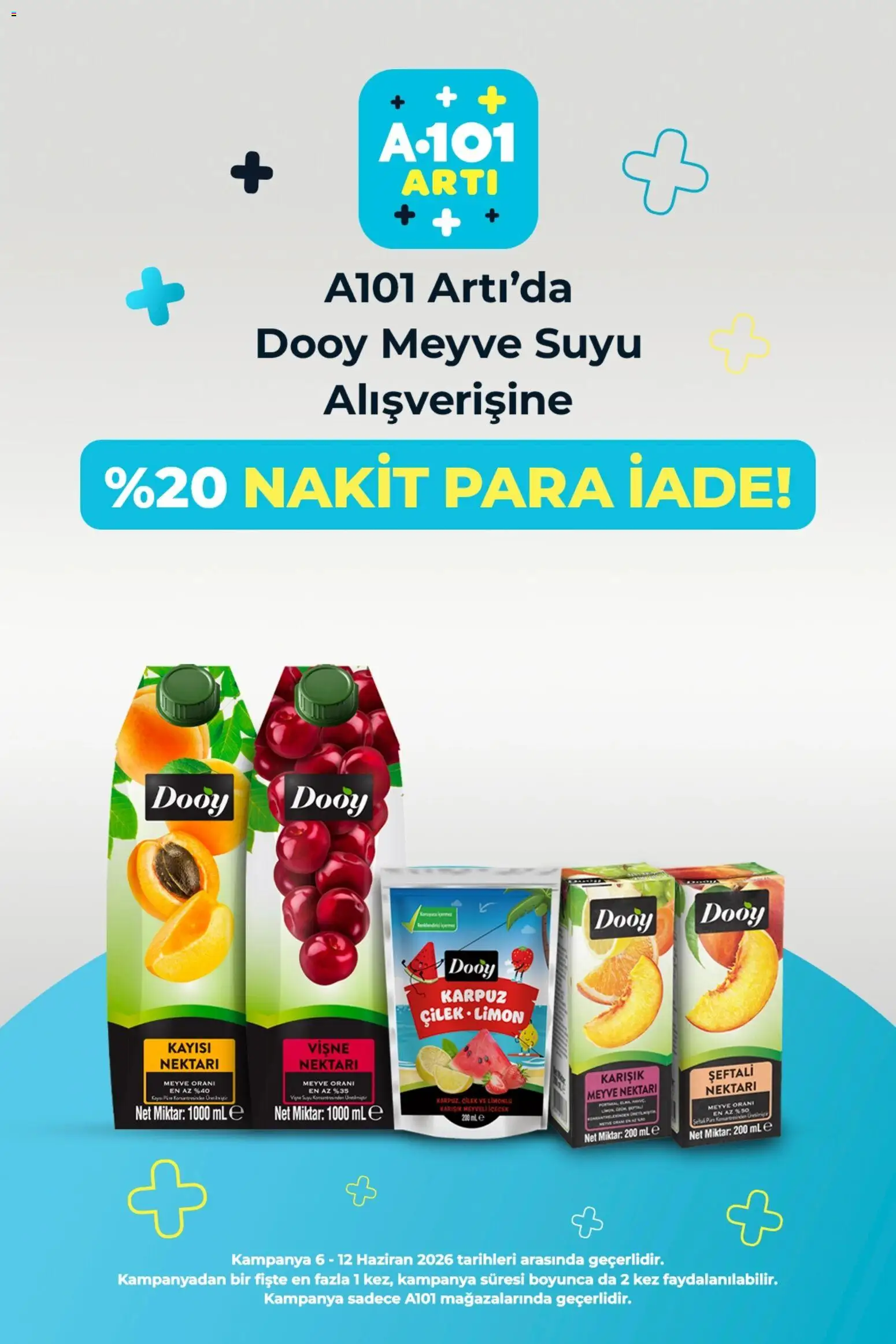 A101 - Arti - 06.06.2026 tarihinden itibaren geçerlidir | Sayfa: 6 | Ürünler: Meyve suyu, Vişne, Kayısı, Şeftali