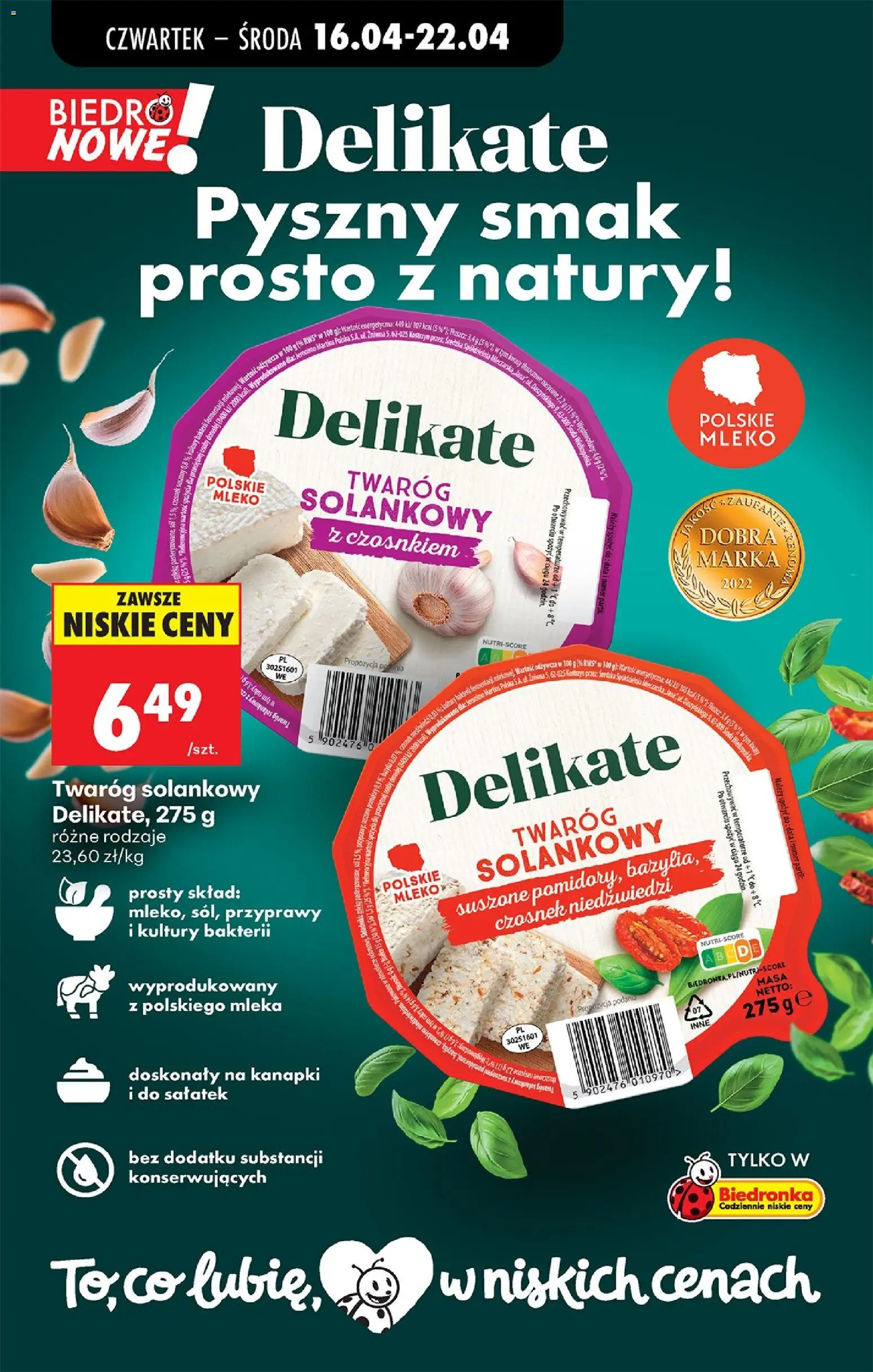 Biedronka Polsko leták - Codziennie niskie ceny od 16.04.2026 | Strana: 50 | Produkty: Mléko
