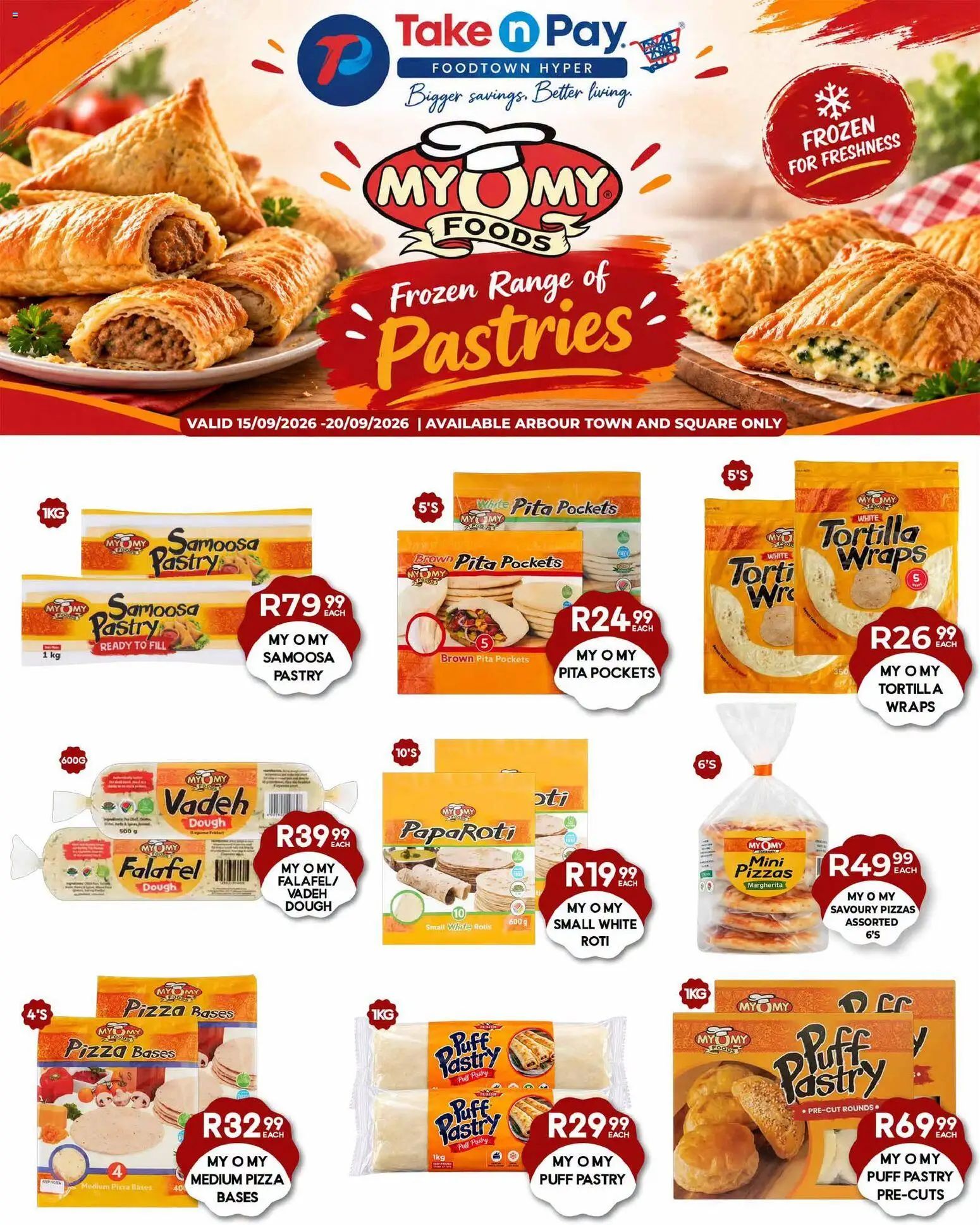 New Take n Pay catalogue – valid from 15/09/2026 | Page: 1 | Products: Puff pastry, Pizza, Dough, Pastry