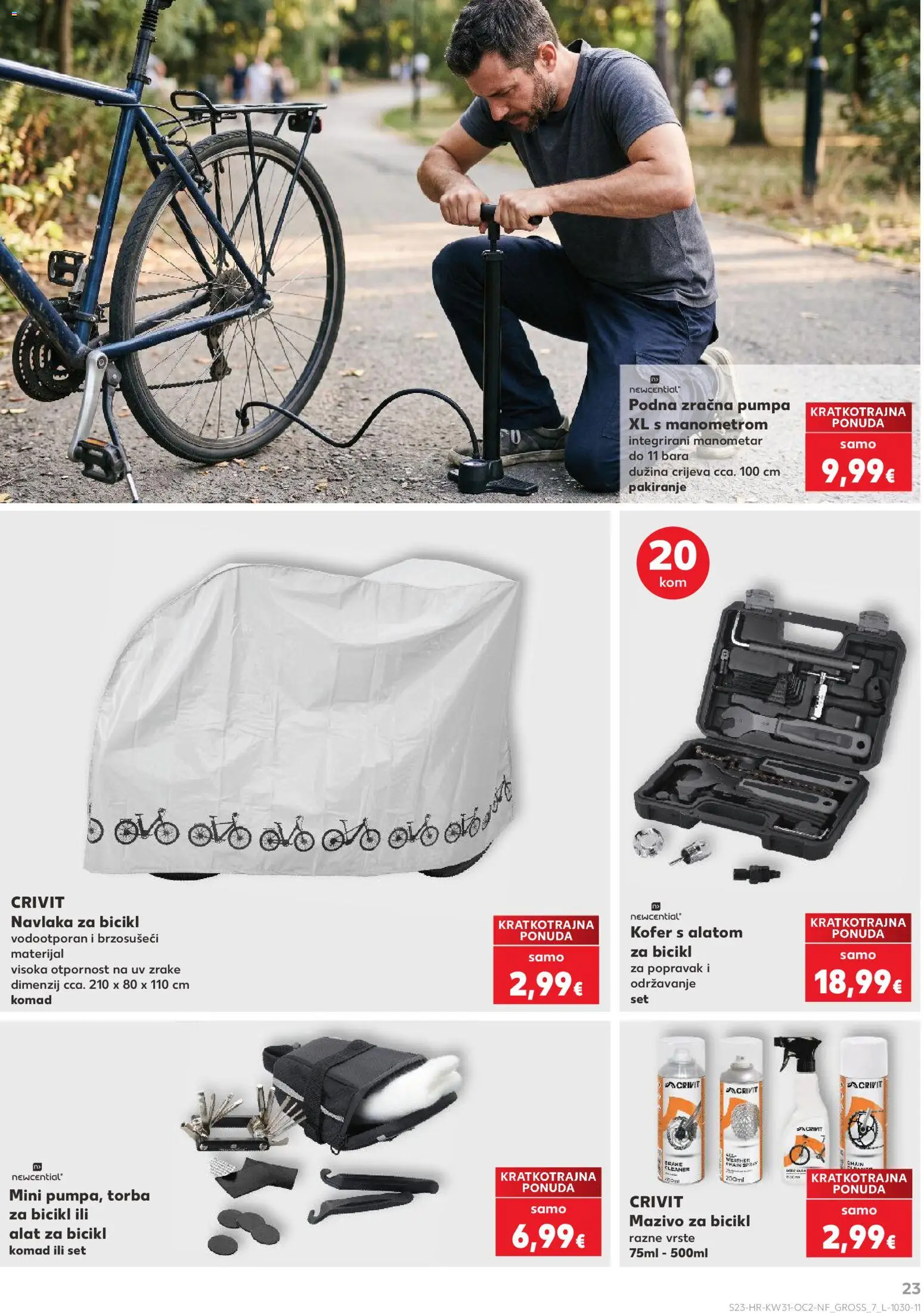 Kaufland katalog | vrijedi od 29.07.2026 | Stranica: 23 | Proizvodi: Manometar, Bicikl, Kofer, Torba