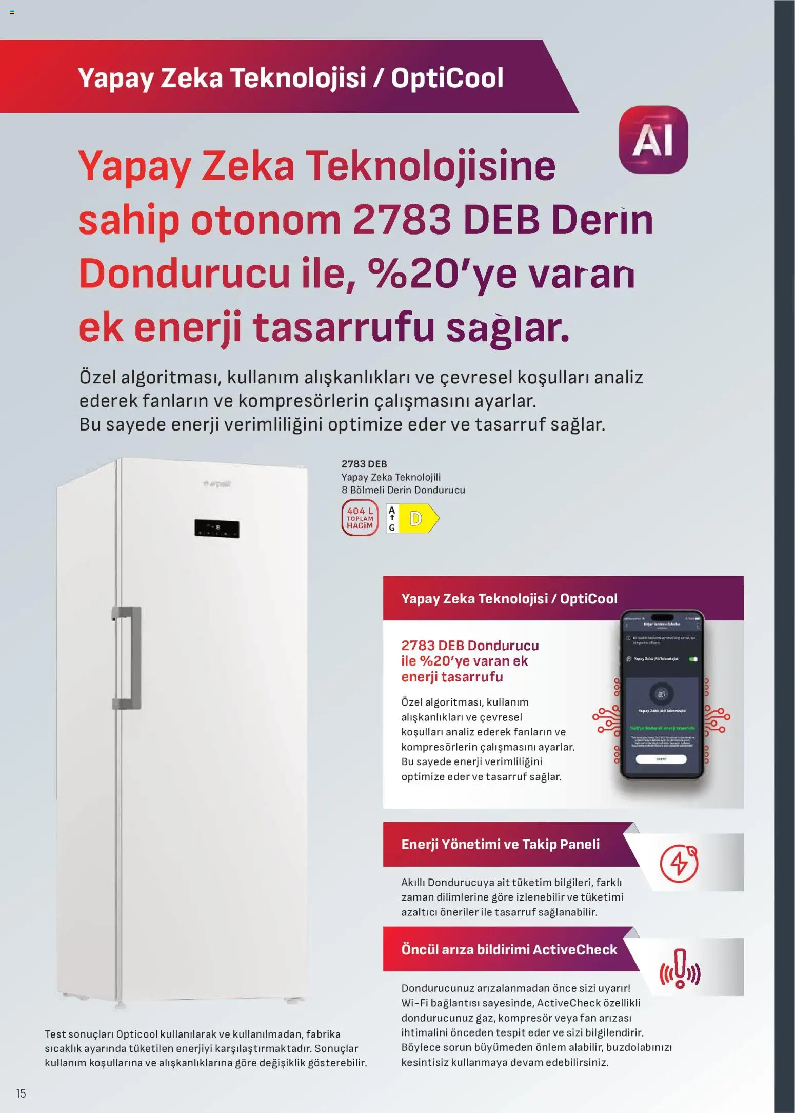 Arçelik Katalog - 01 Ağustos 2026 tarihinden itibaren geçerlidir | Sayfa: 15