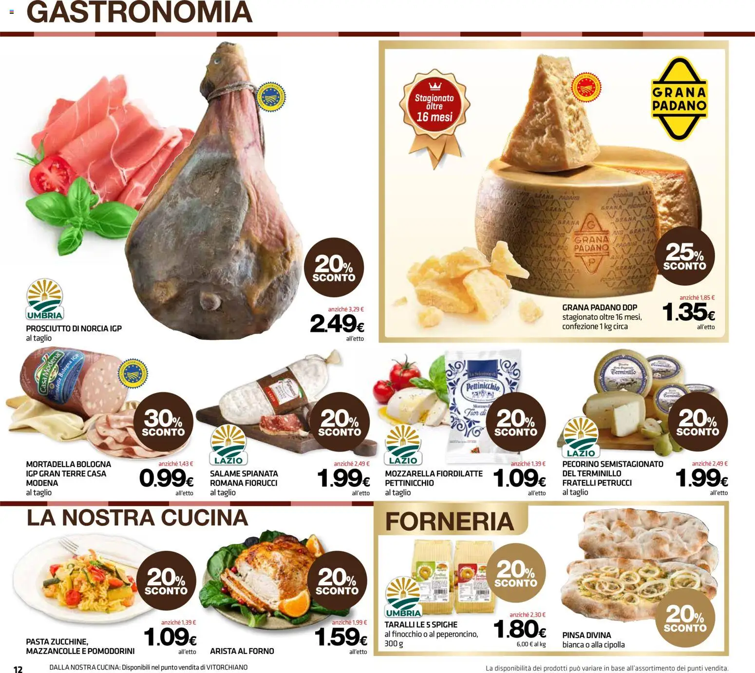Volantino Superconti del 10/09/2026 | Pagina: 12 | Prodotti: Pomodorini, Mozzarella, Taralli, Forno