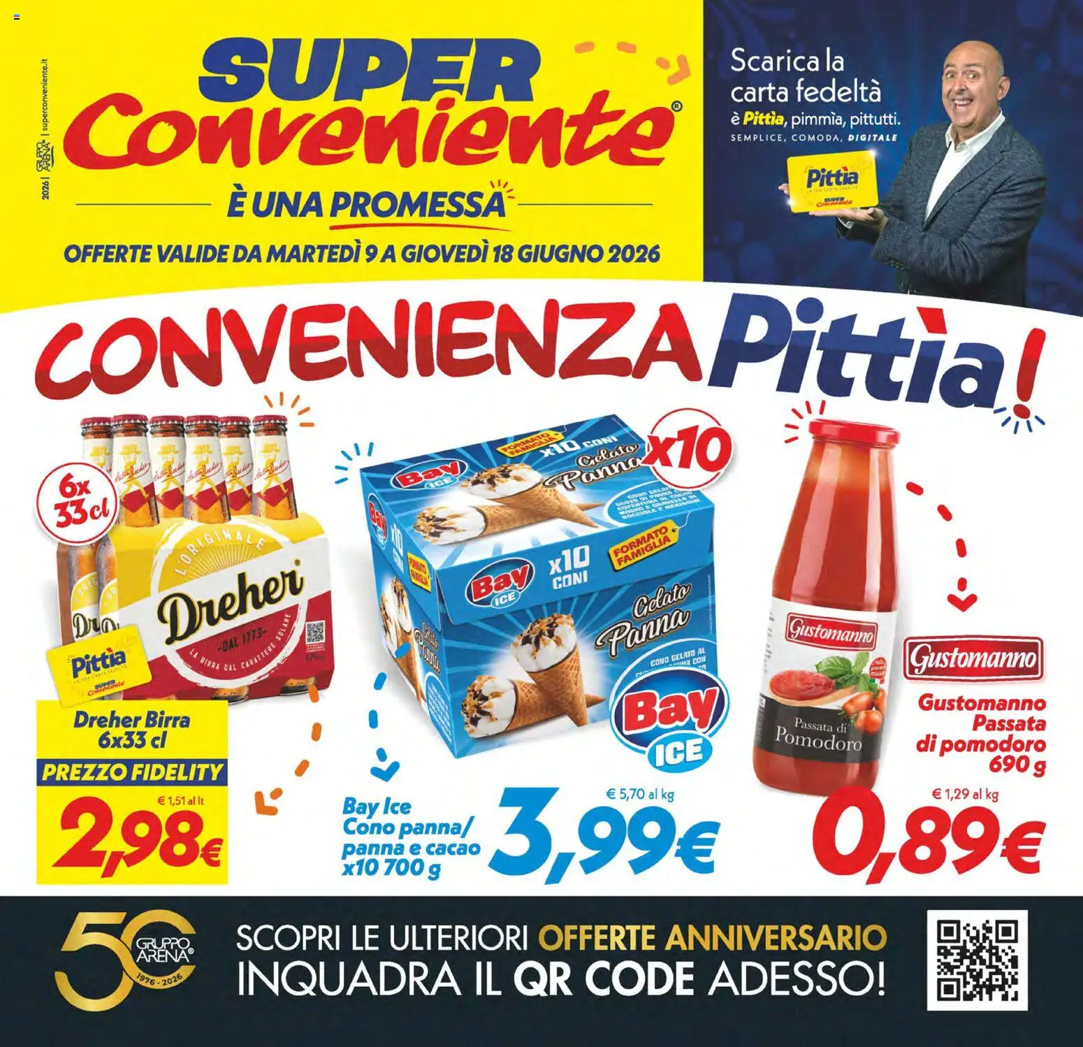 Volantino SuperConveniente del 09.06.2026 | Pagina: 1 | Prodotti: Panna, Pomodoro, Passata di pomodoro, Cacao