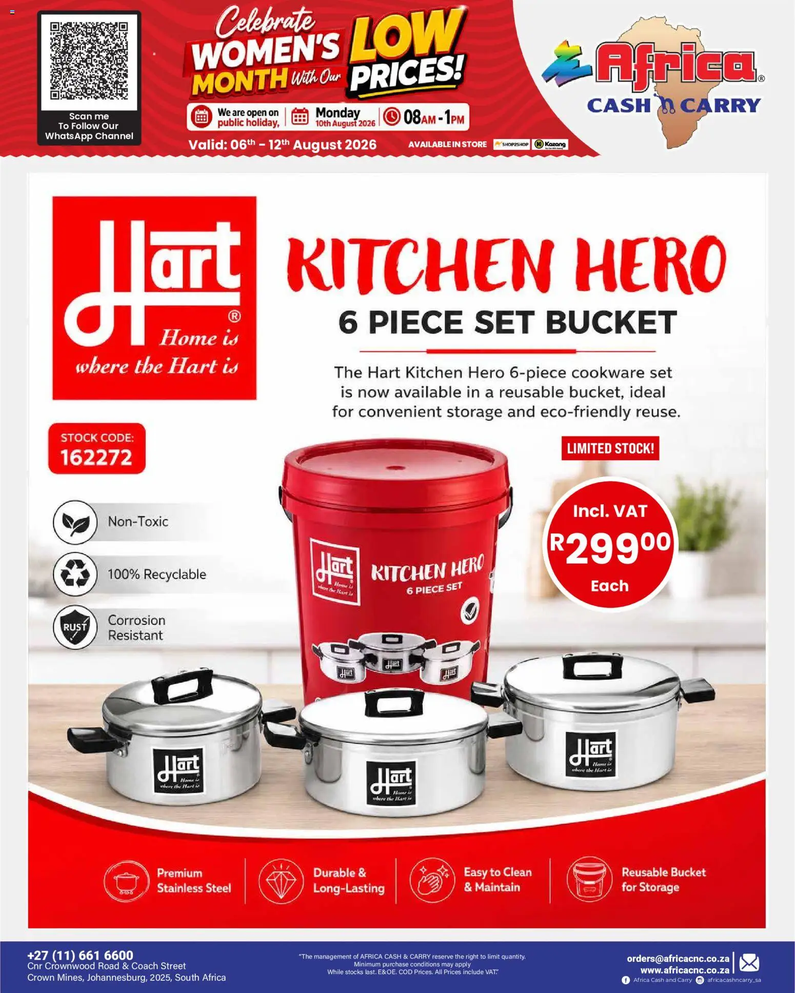 New Africa Cash & Carry catalogue – valid from 06/08/2026 | Page: 43 | Products: Cookware, Stock