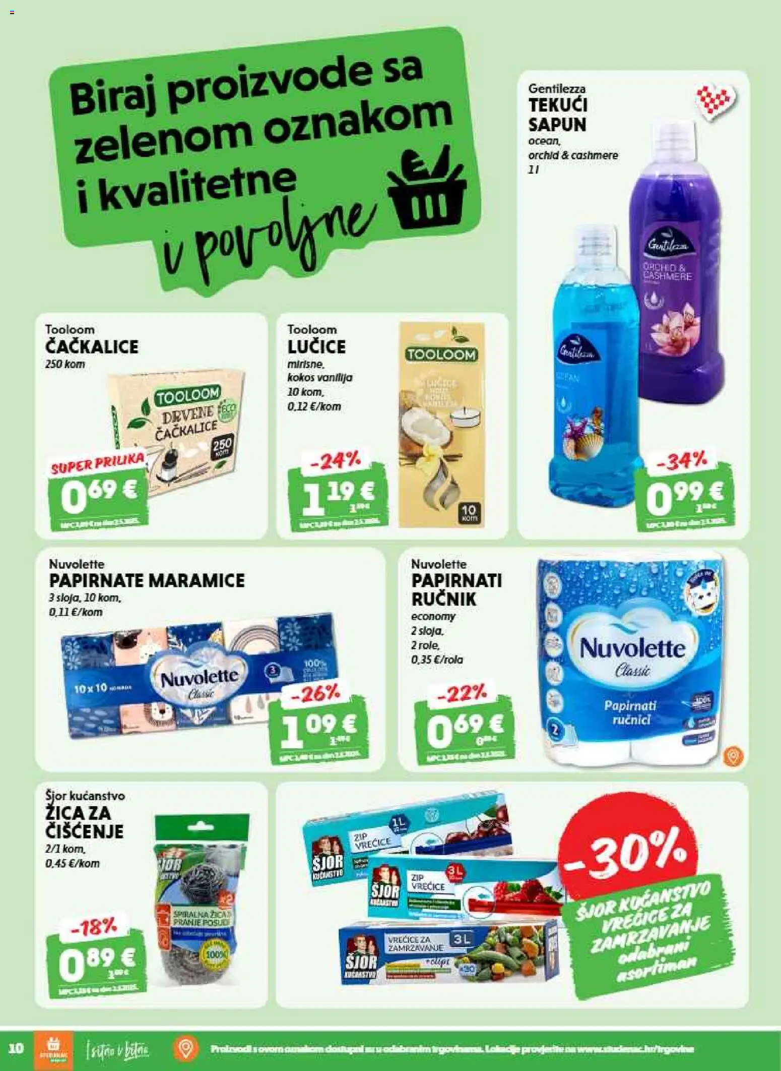 Studenac katalog | vrijedi od 09.09.2026 | Stranica: 10 | Proizvodi: Papirnate maramice, Sapun, Ručnik, Maramice