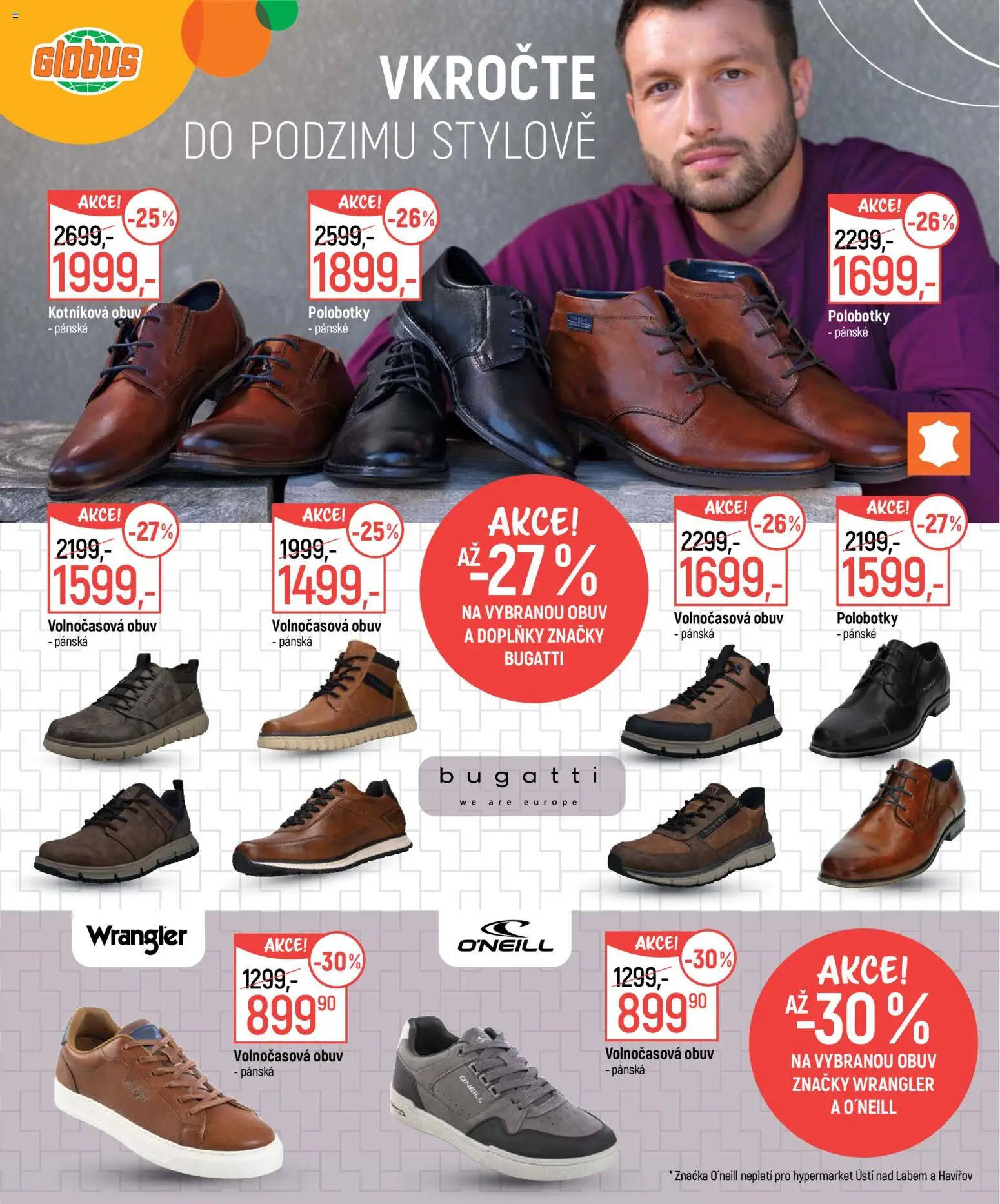 Globus leták - Pomáháme 30 let od 09.09.2026 | Strana: 22 | Produkty: Globus, Bugatti, Polobotky, Obuv