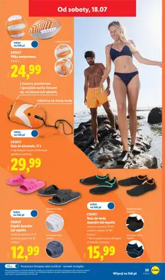 Pogląd oferty "CRIVIT Klapki damskie lub męskie, rozmiary damskie: 37-41 rozmiary męskie: 41-45 4 kolory" - ważna od 13.07.2026 | Strona: 45 | Produkty: Buty, Klapki, Klapki damskie, Buty do wody