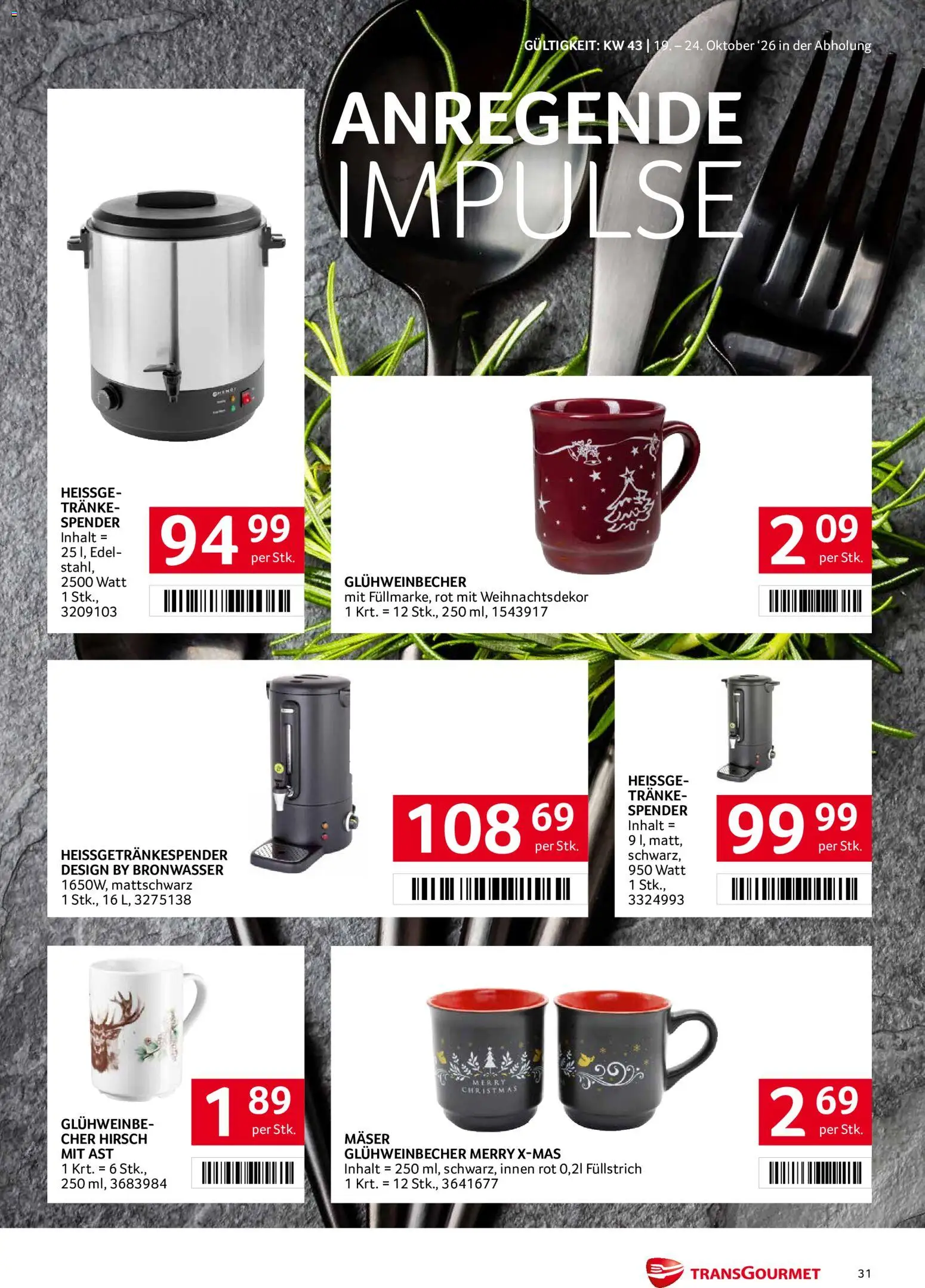 Transgourmet Broschüre gültig ab 19.10.2026 | Seite: 31