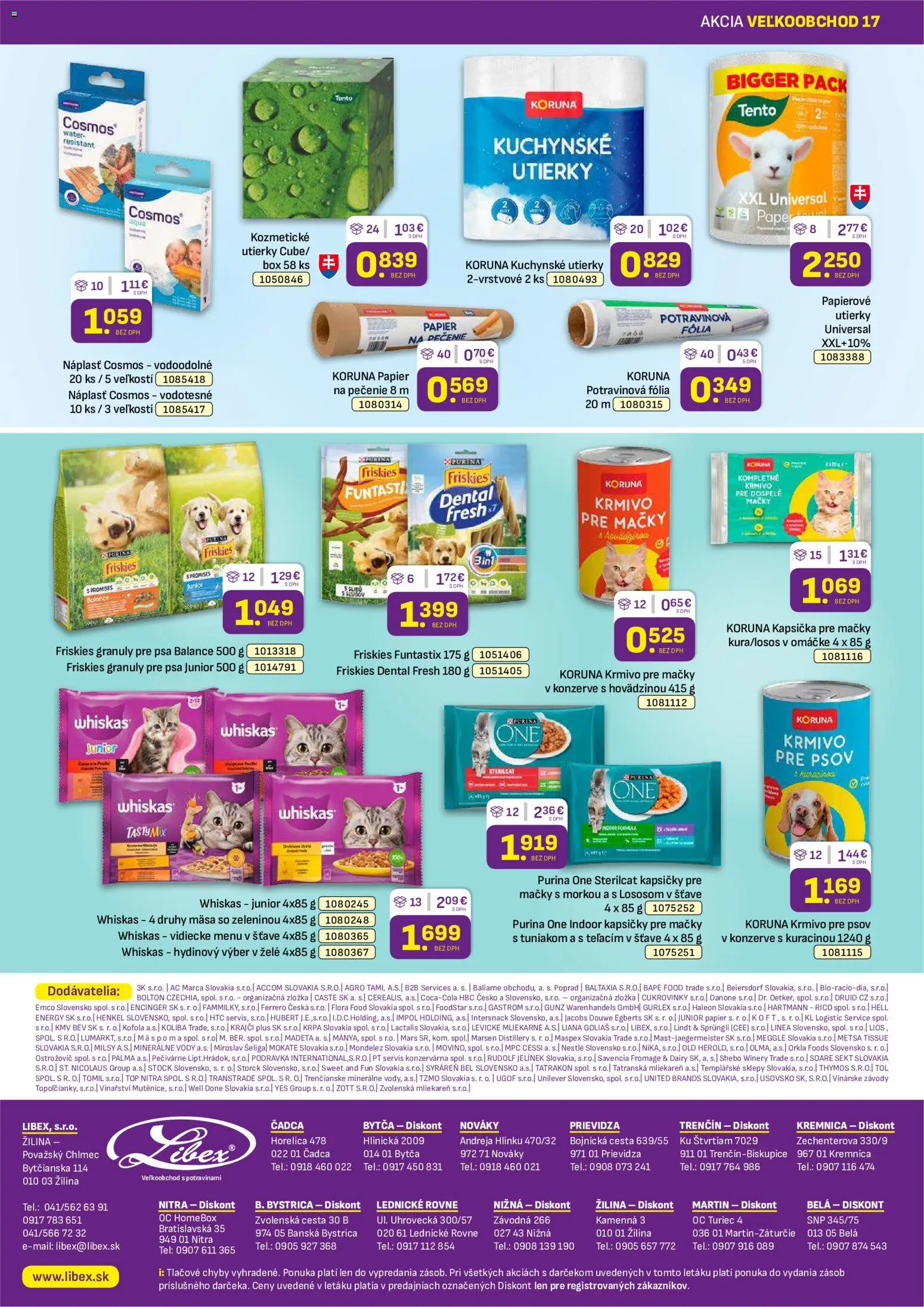 Nové Libex akcie – leták je platný od 24.08.2026 | Strana: 36 | Produkty: Sekt, Kofola, Krmivo pre psov, Kapsičky pre mačky