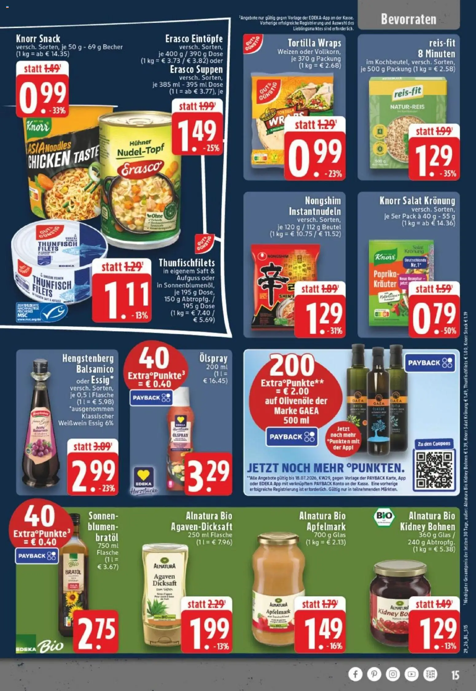 Edeka Prospekt Wegner – gültig ab 13.07.2026 | Seite: 15