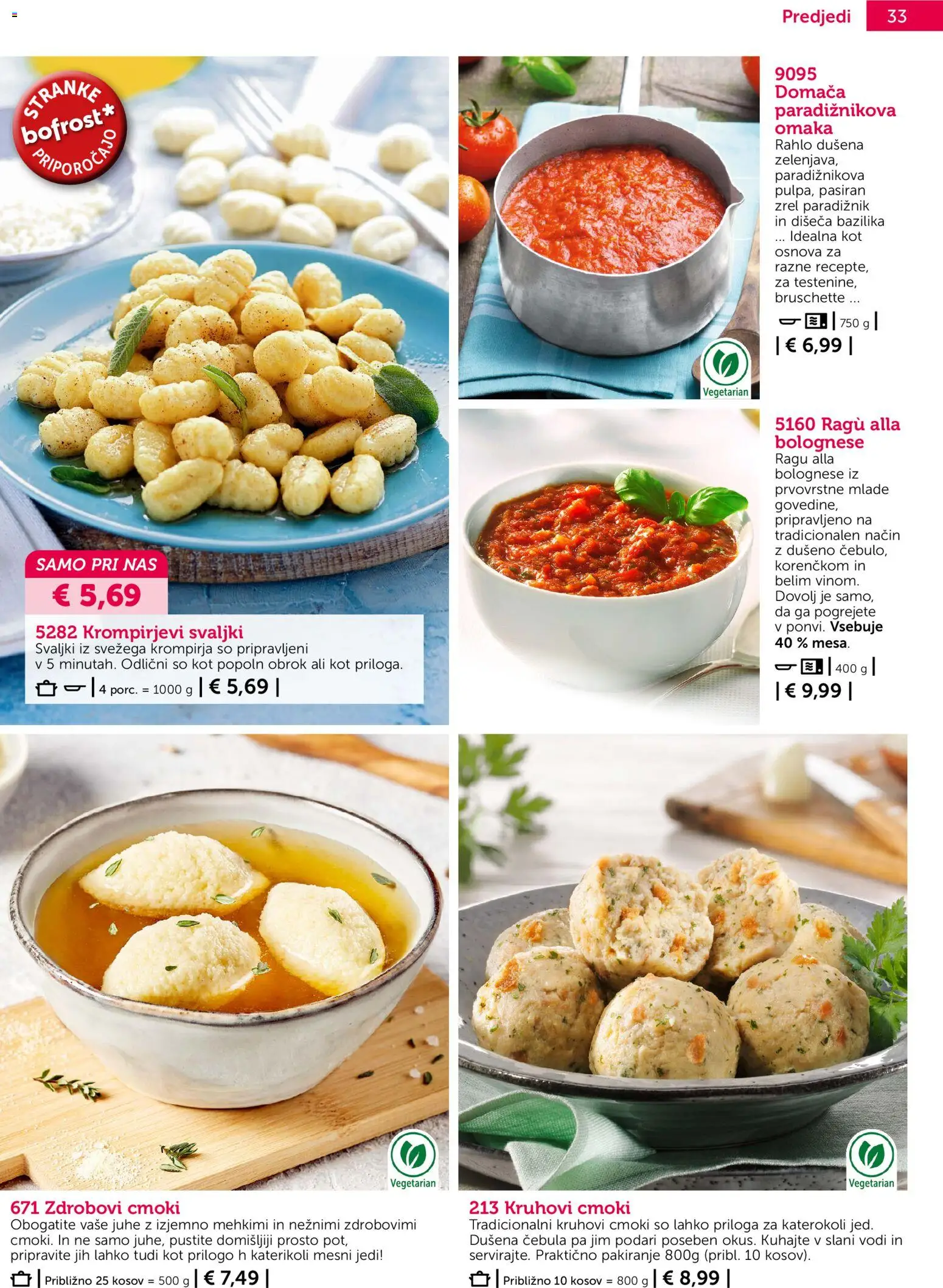 Novi Bofrost katalog ponudbe – veljaven od 01.10.2026 | Stran: 33 | Izdelki: Juhe, Paradiznik, Cebula, Omaka