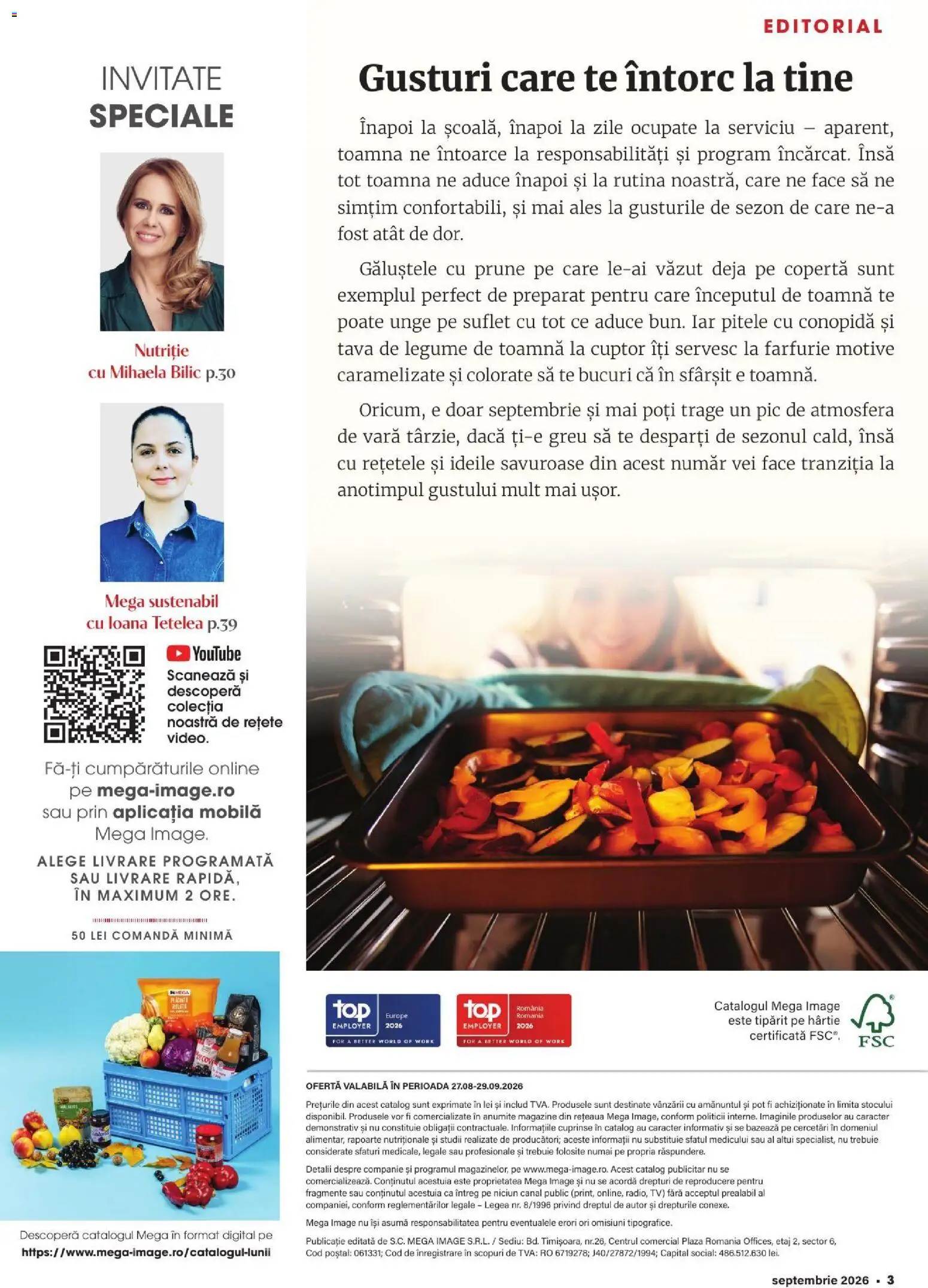 Noul catalog Mega Image – valabil de la 27.08.2026 | Pagină: 3 | Produse: Tava, Farfurie, Prune, Legume