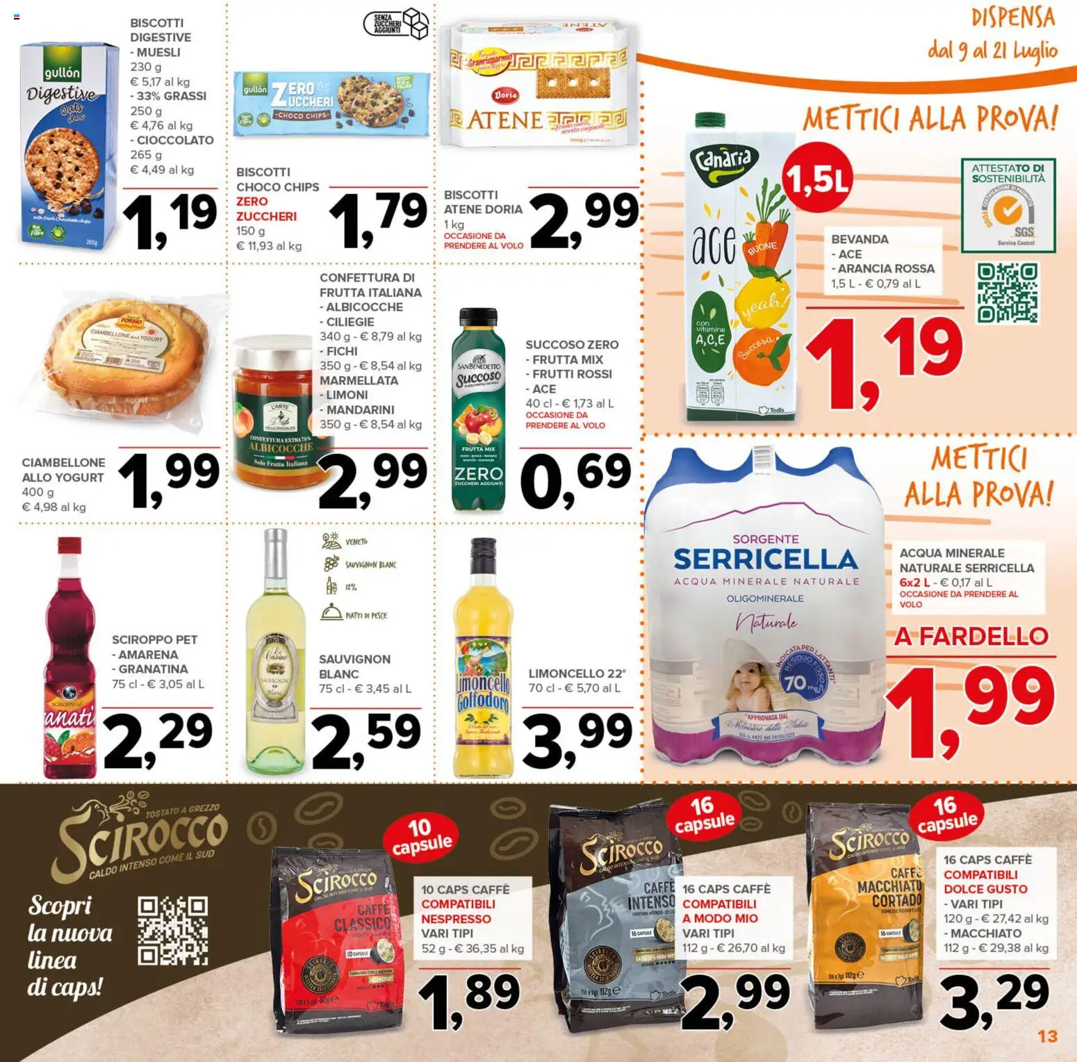 Volantino Todis del 09/07/2026 | Pagina: 13 | Prodotti: Yogurt, Caffè, Marmellata, Amarena