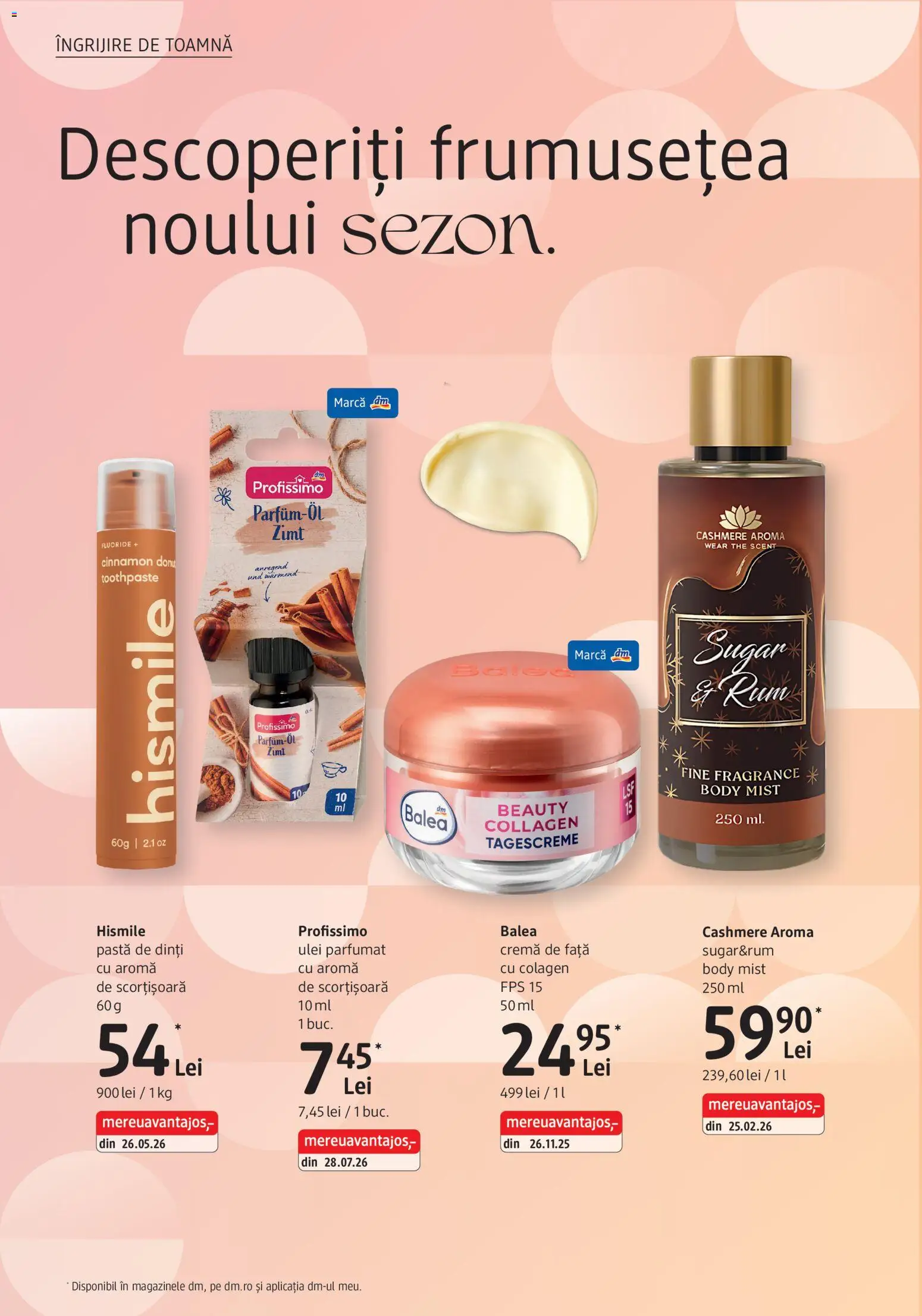 Noul catalog DM drogeriemarkt – valabil de la 01.10.2026 | Pagină: 6 | Produse: Ulei parfumat, Cremă, Ulei, Pastă de dinți