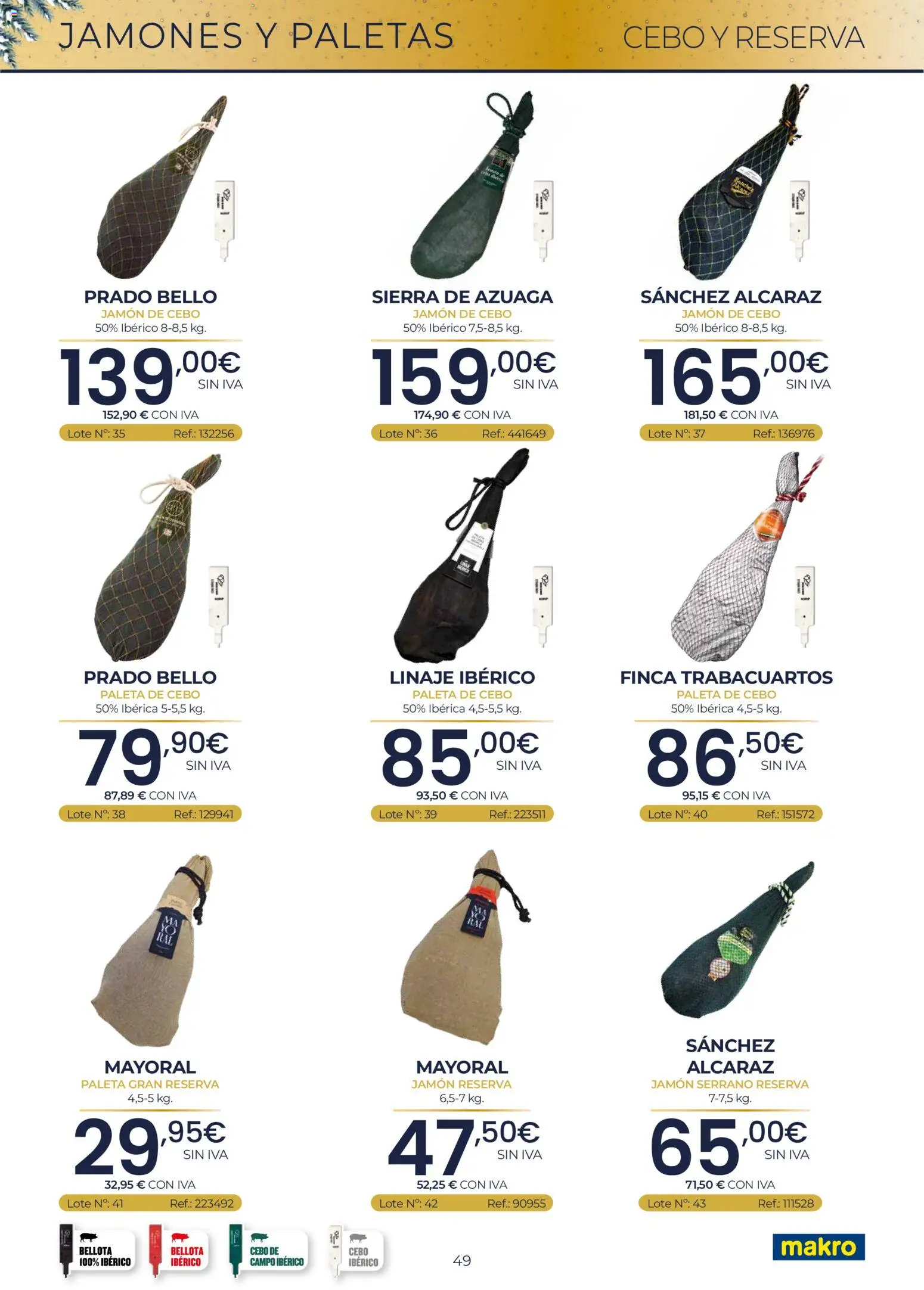 Makro Lotes y Cestas Navidad Centro │ válido desde el 03/09/2026 | Página: 49 | Productos: Jamón serrano, Jamón