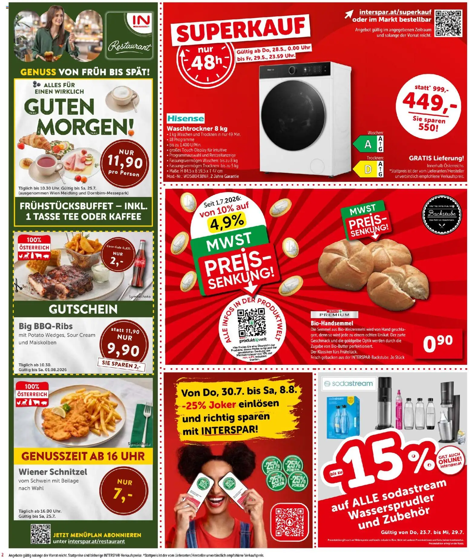 Interspar - Flugblatt gültig ab 23.07.2026 | Seite: 2 | Produkte: Uhr, Kaffee, Tee