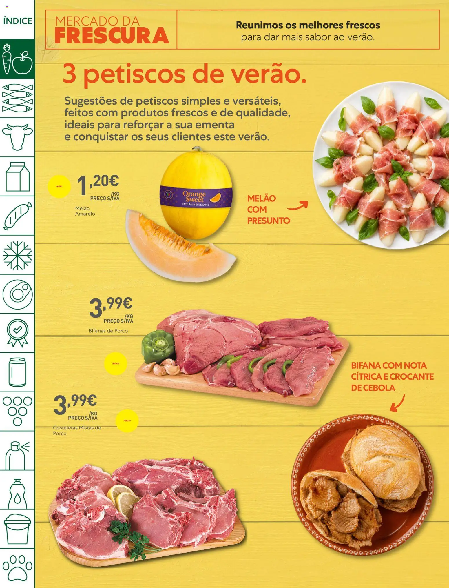 Recheio folheto Madeira │ válido de 14/07/2026 | Página: 2 | Produtos: Cebola, Presunto, Melão