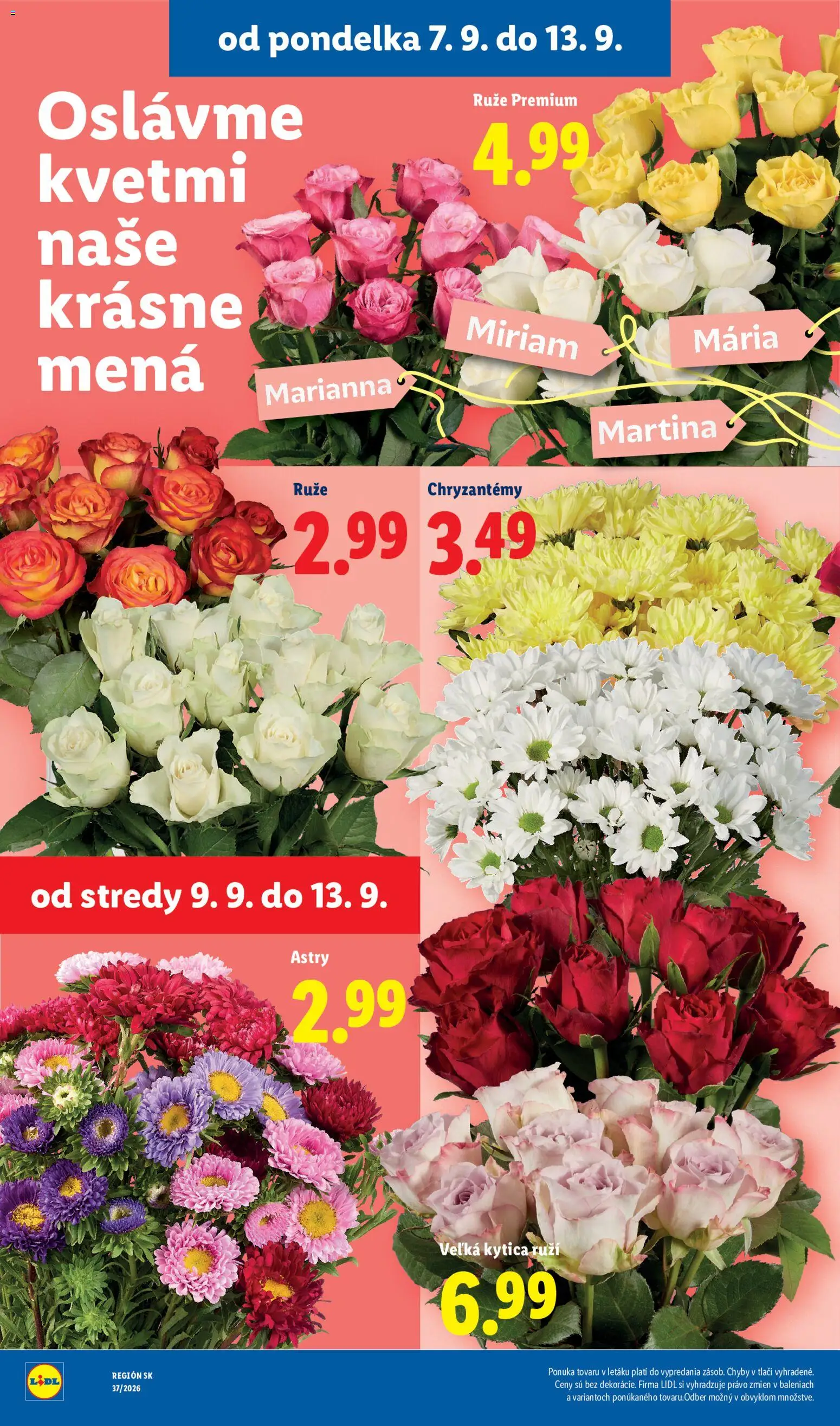 Nové Lidl akcie – leták je platný od 07.09.2026 | Strana: 44 | Produkty: Ruže